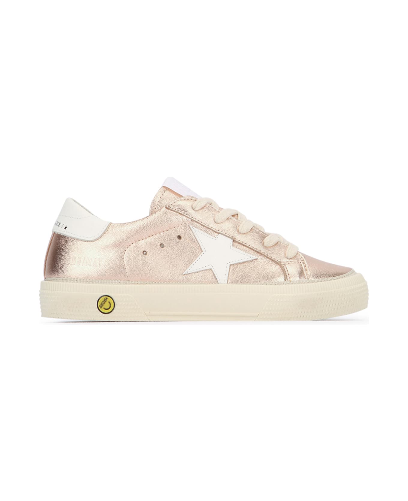 Golden Goose May Laminated Upper Leath - RAME/WHITE