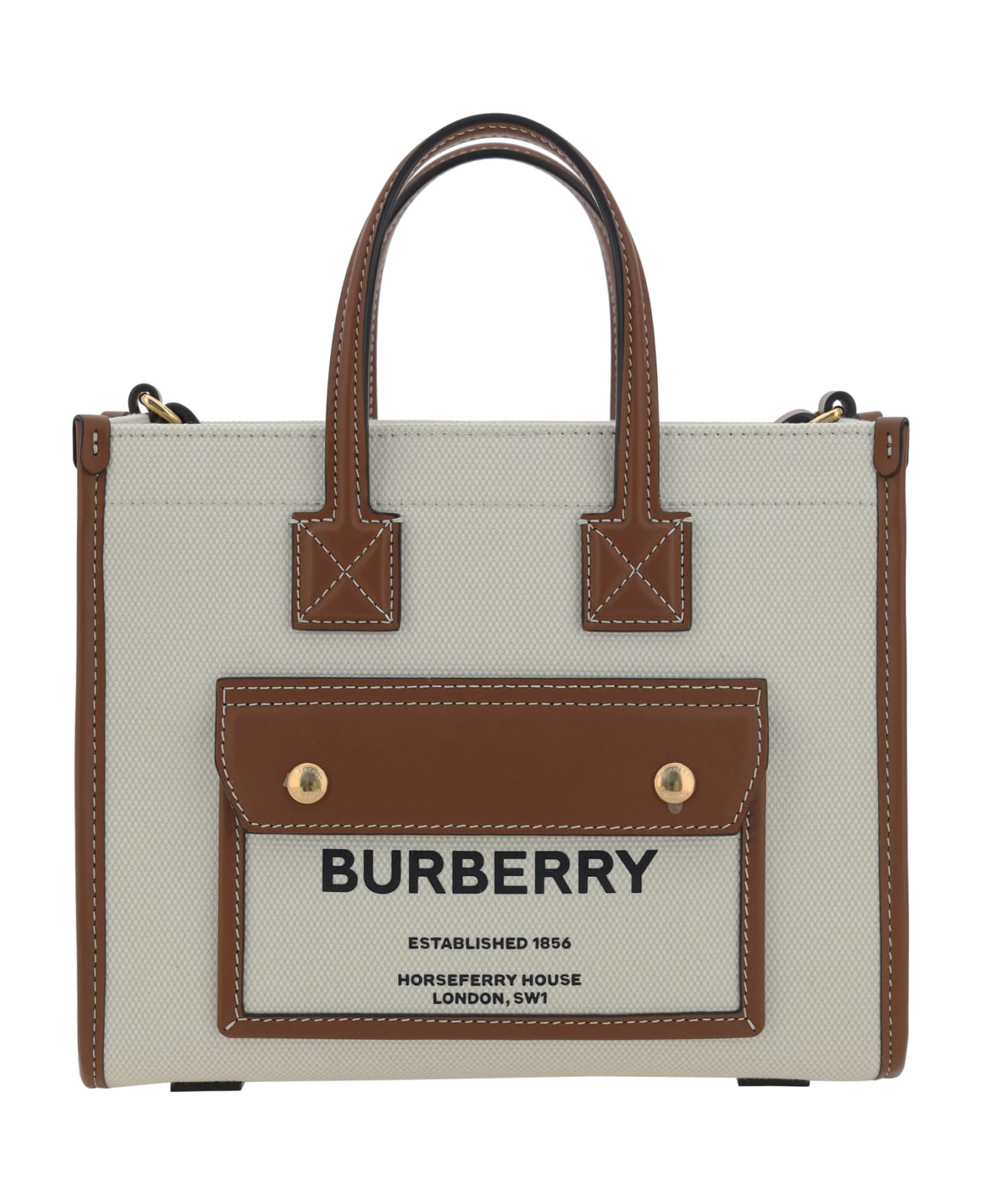 Burberry Feya Handbag - Natural/tan