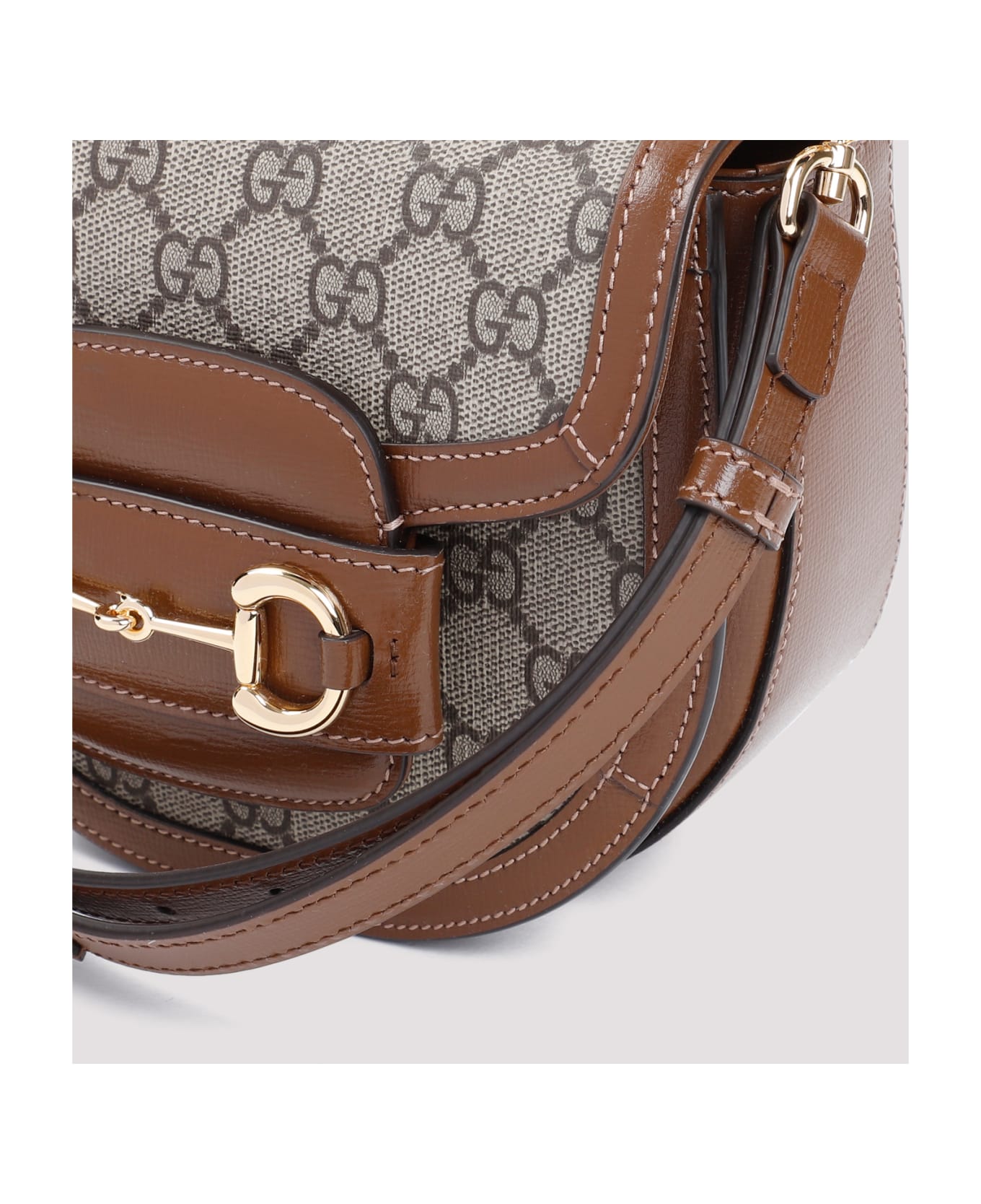 Gucci Mini Horsebit 1955 Tote Bag - B.eb Brown Sugar