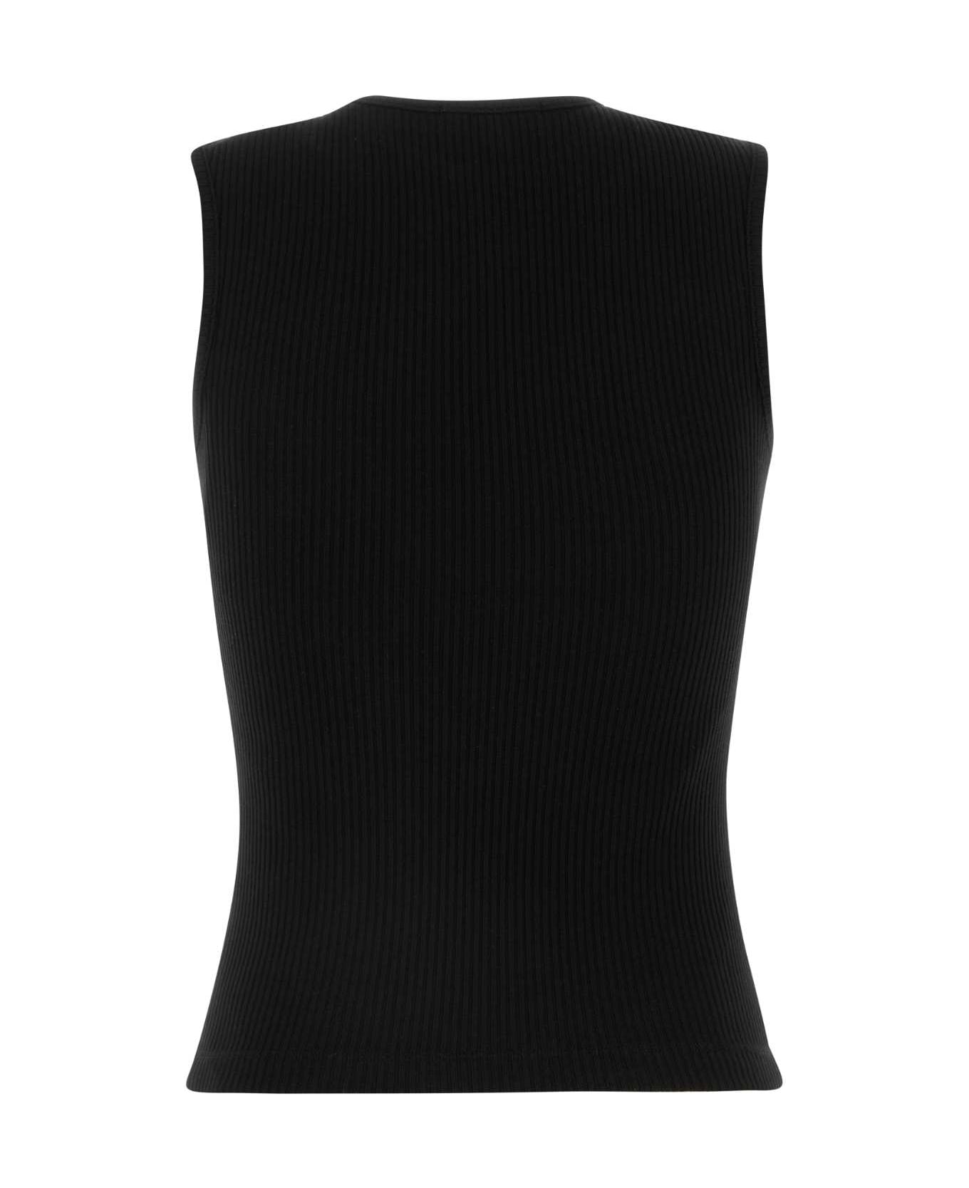 AGOLDE Black Stretch Lyocell Blend Binx Tank Top - Black