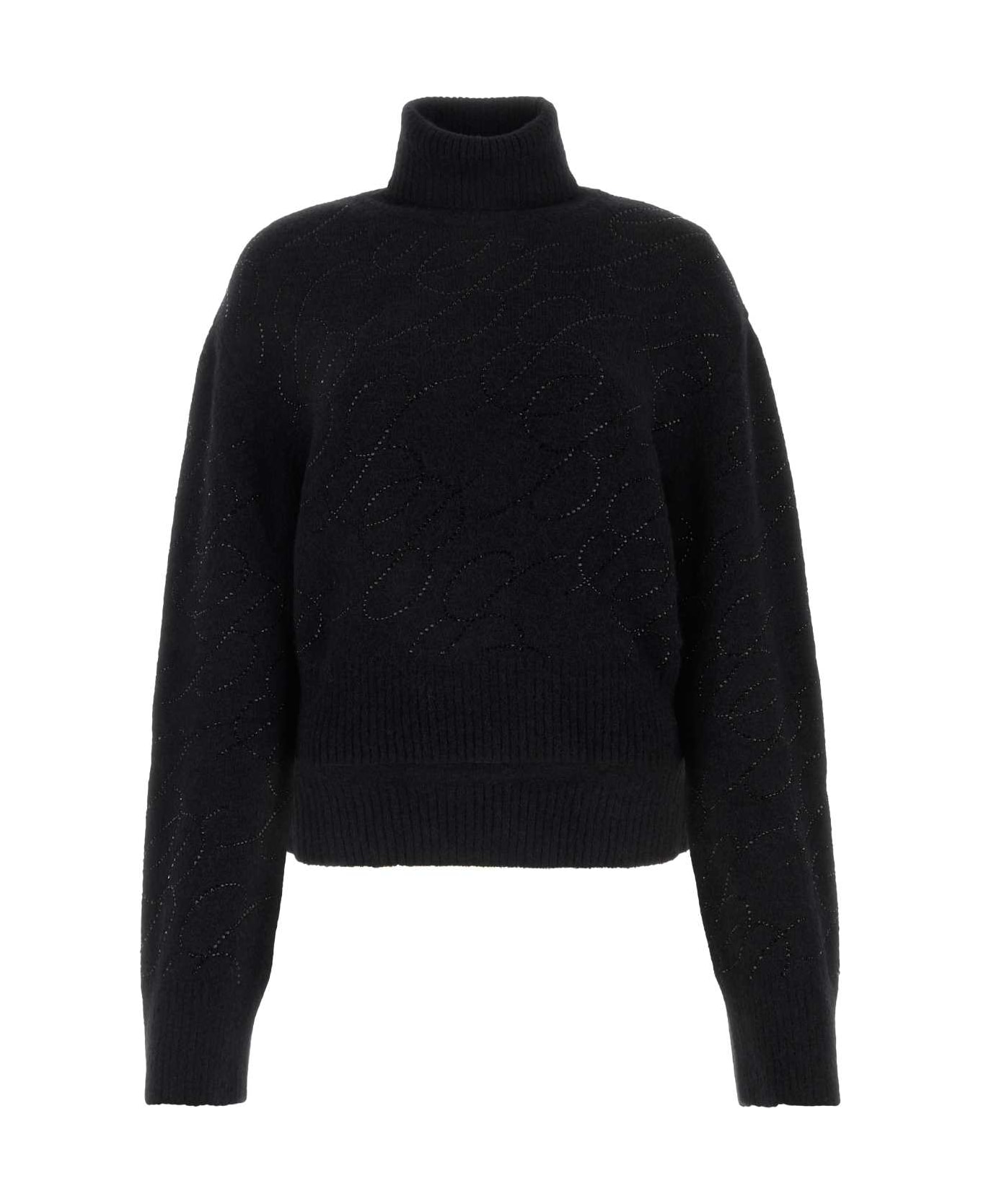 Blumarine Black Alpaca Blend Sweater - NERO