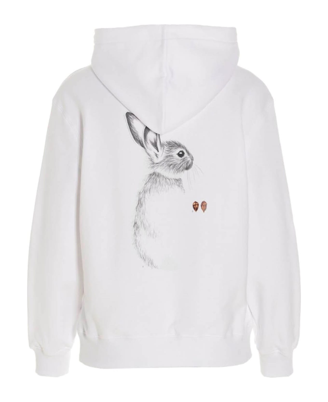 Lanvin Printed Hoodie - OPTIC WHITE