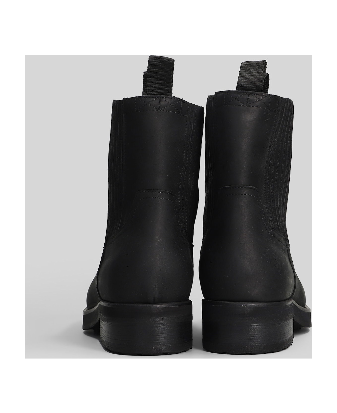 Paura Nessuno Low Boot Ankle Boots In Black Leather - black