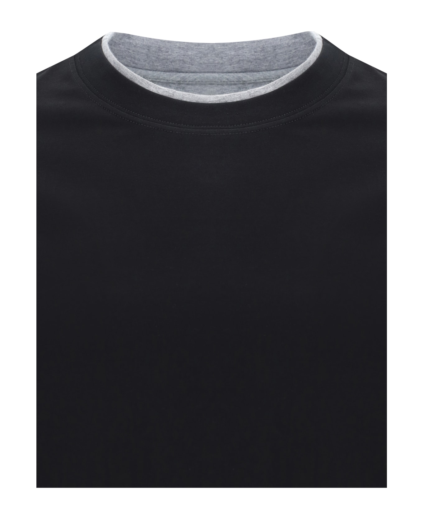 Brunello Cucinelli T-shirt - Nero+grigio Medio シャツ