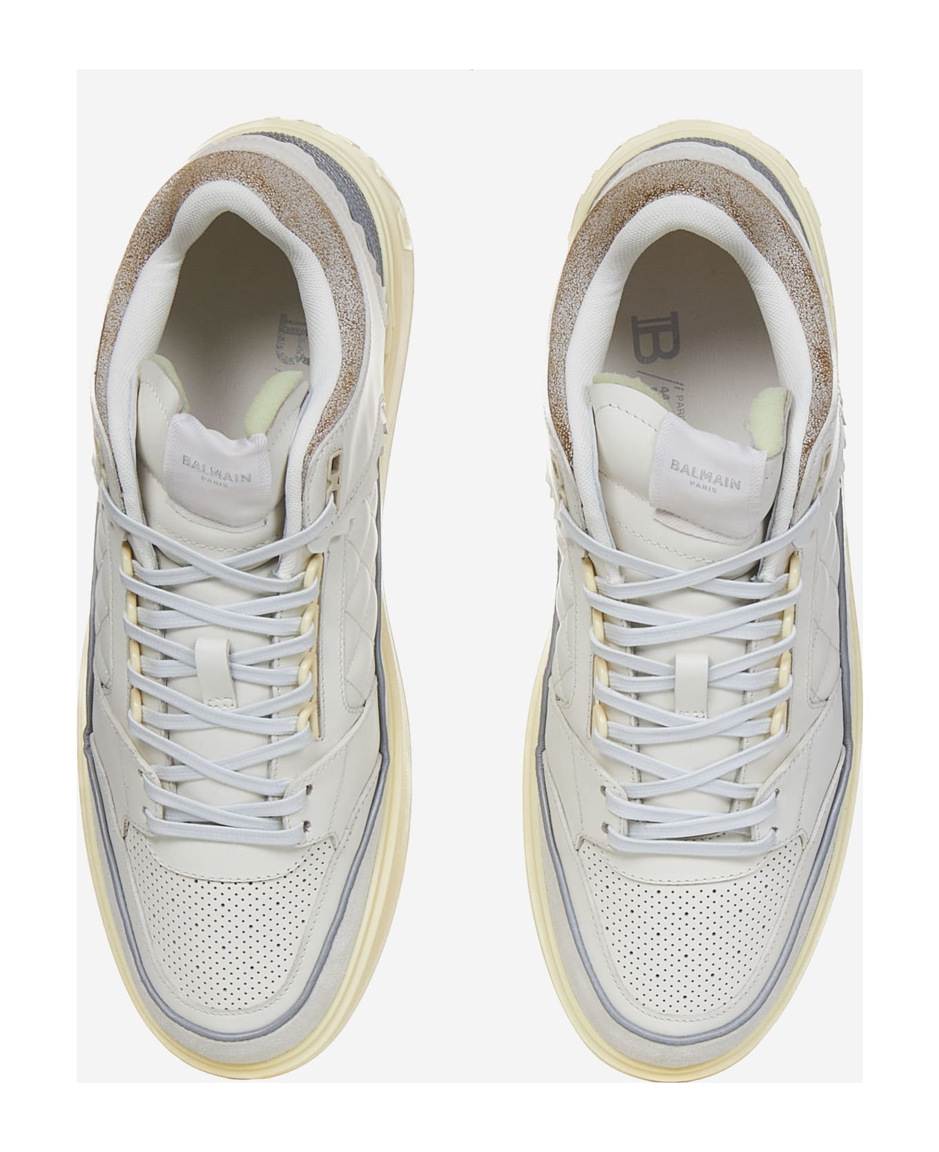 Balmain Leather Sneakers - White スニーカー