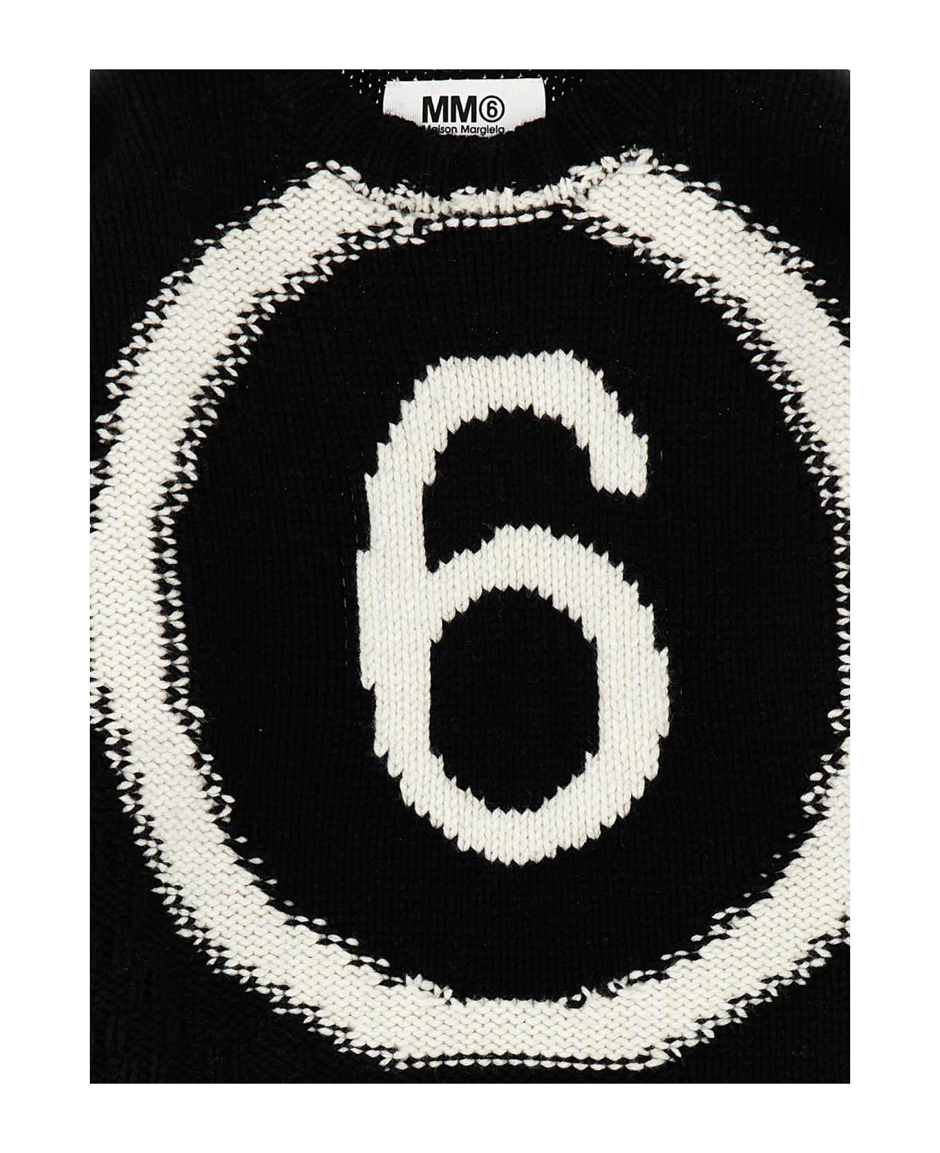 MM6 Maison Margiela Logo Sweater - White/Black