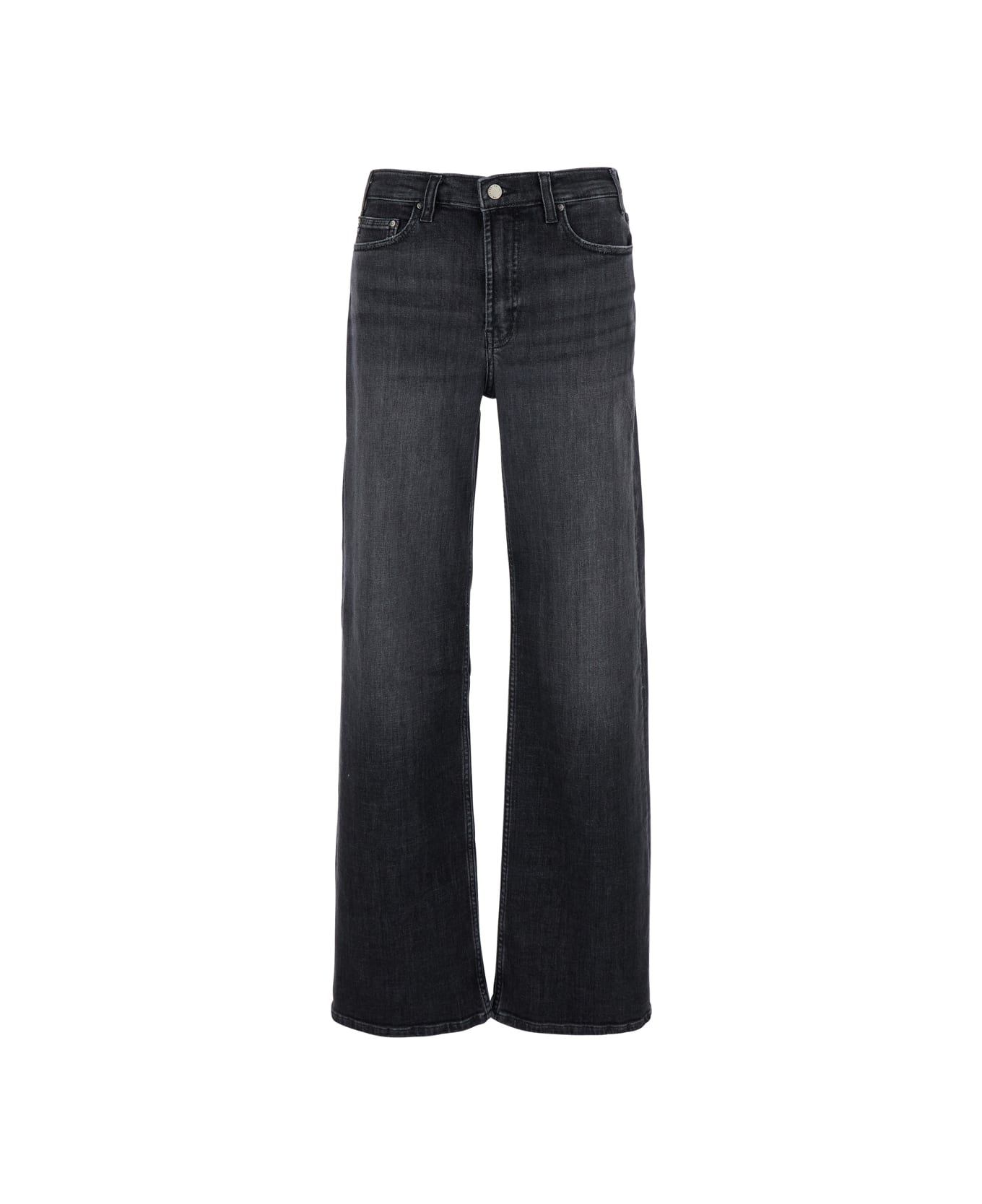 AG Jeans Grey Jeans With Belt Loops And Logo Patch On The Rear In Denim Woman - Grey