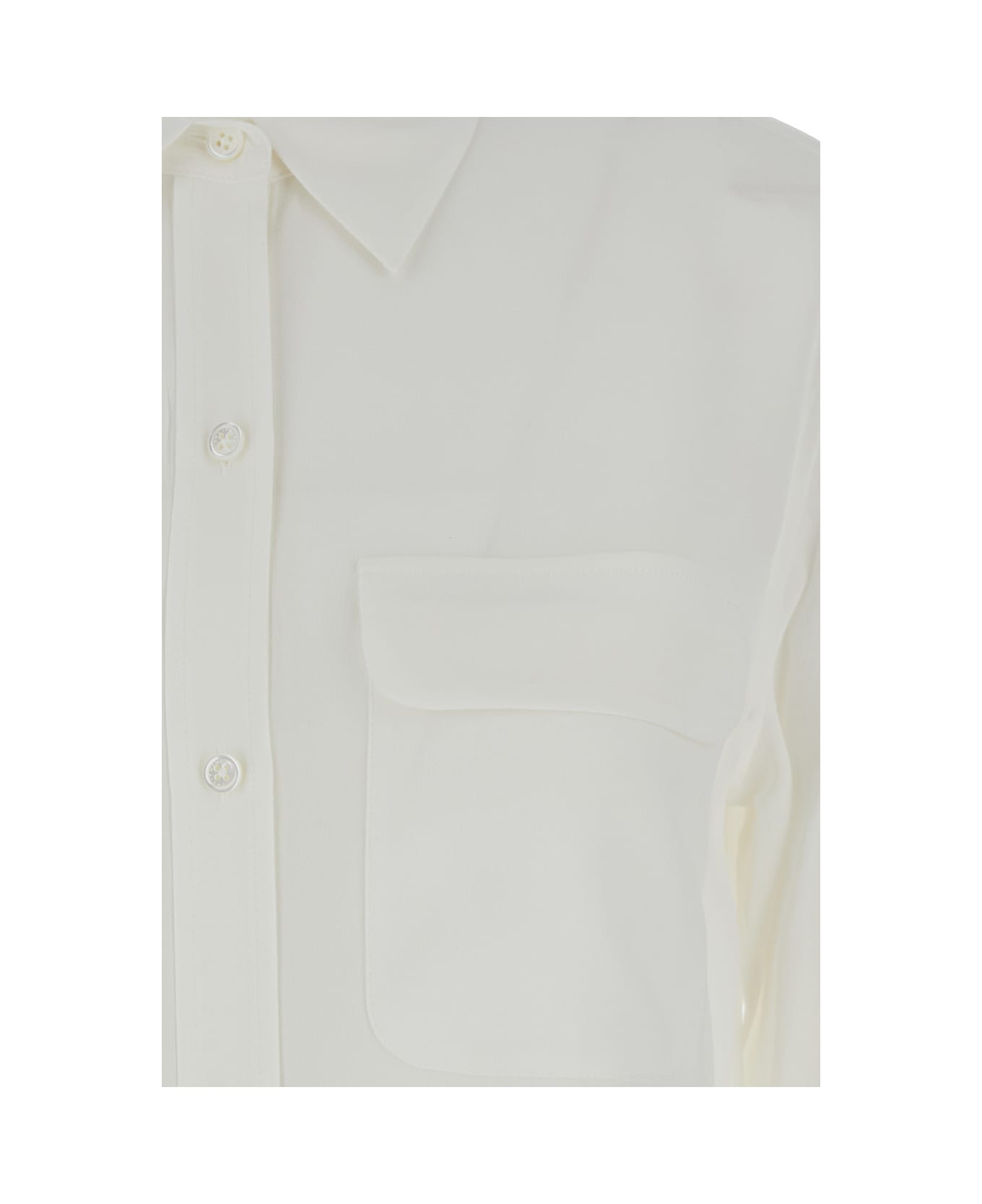 Equipment 'signature' White Shirt With Patch Pockets In Silk Woman - White