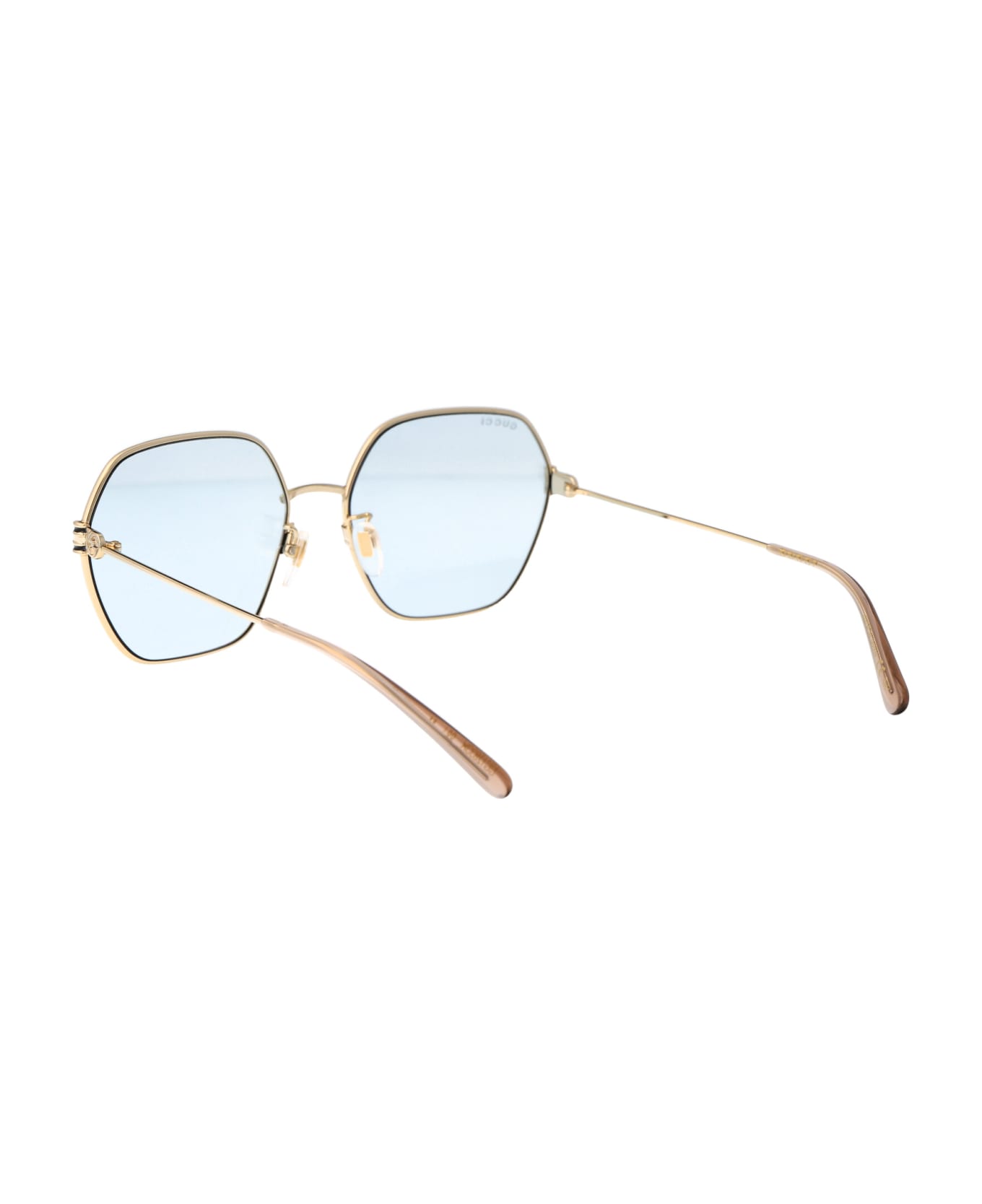 Gucci Eyewear Gg1285sa Sunglasses - 004 GOLD GOLD LIGHT BLUE
