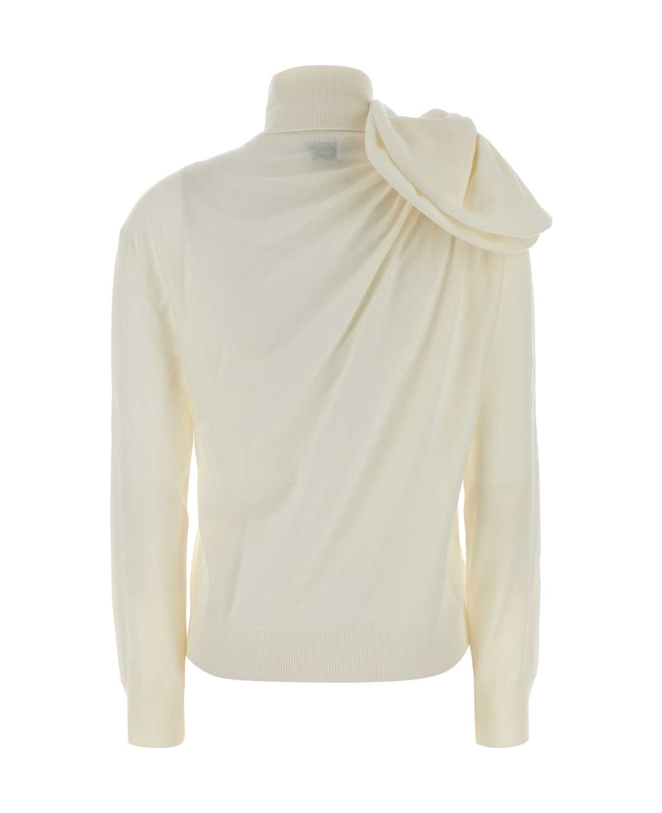 Moschino Ivory Wool Sweater - 0001
