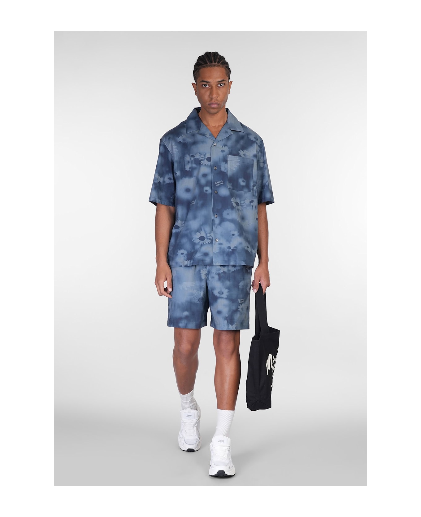 Maison Kitsuné Shirt In Blue Cotton - blue