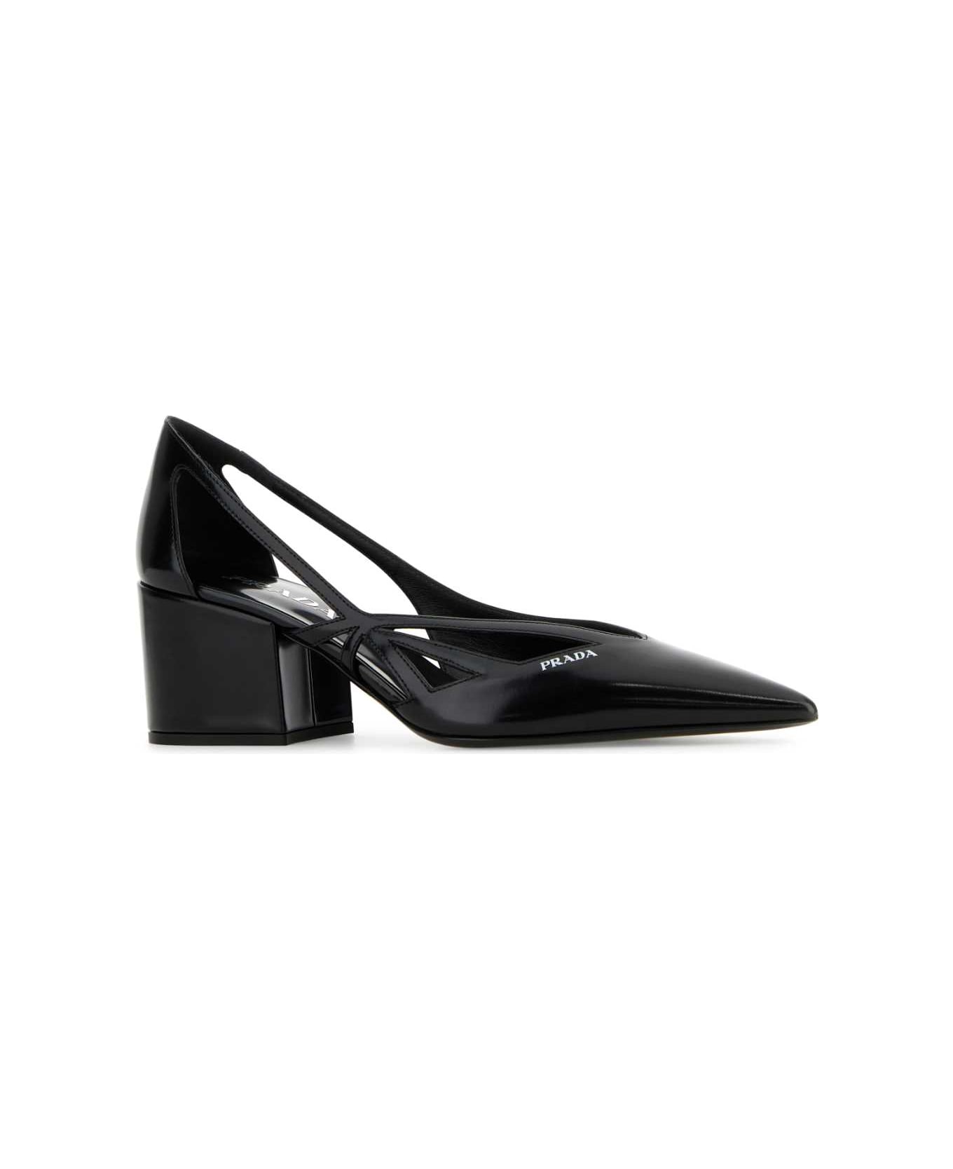 Prada Black Leather Pumps - Black