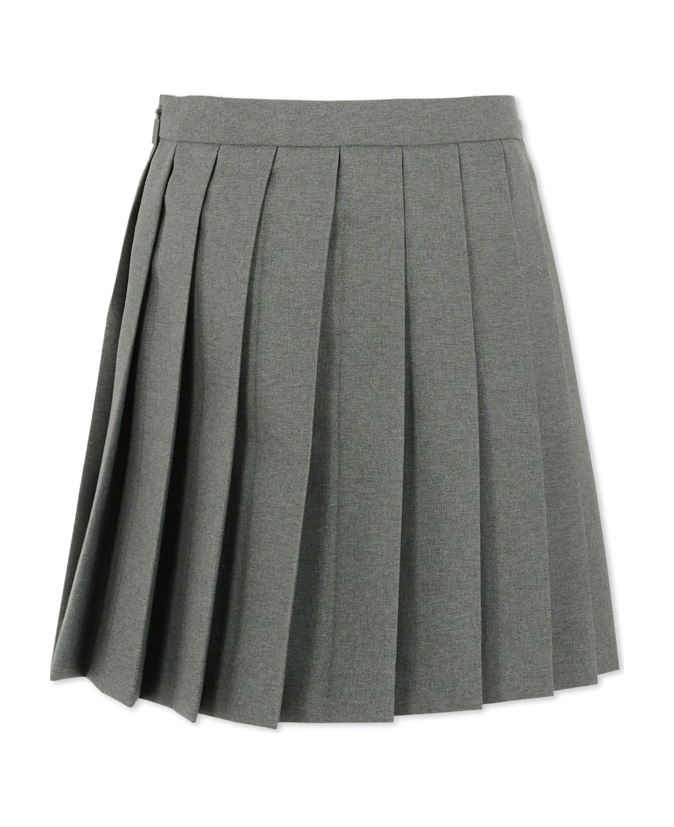 Gucci Grey Skirt For Girl With Web Detail - Grey