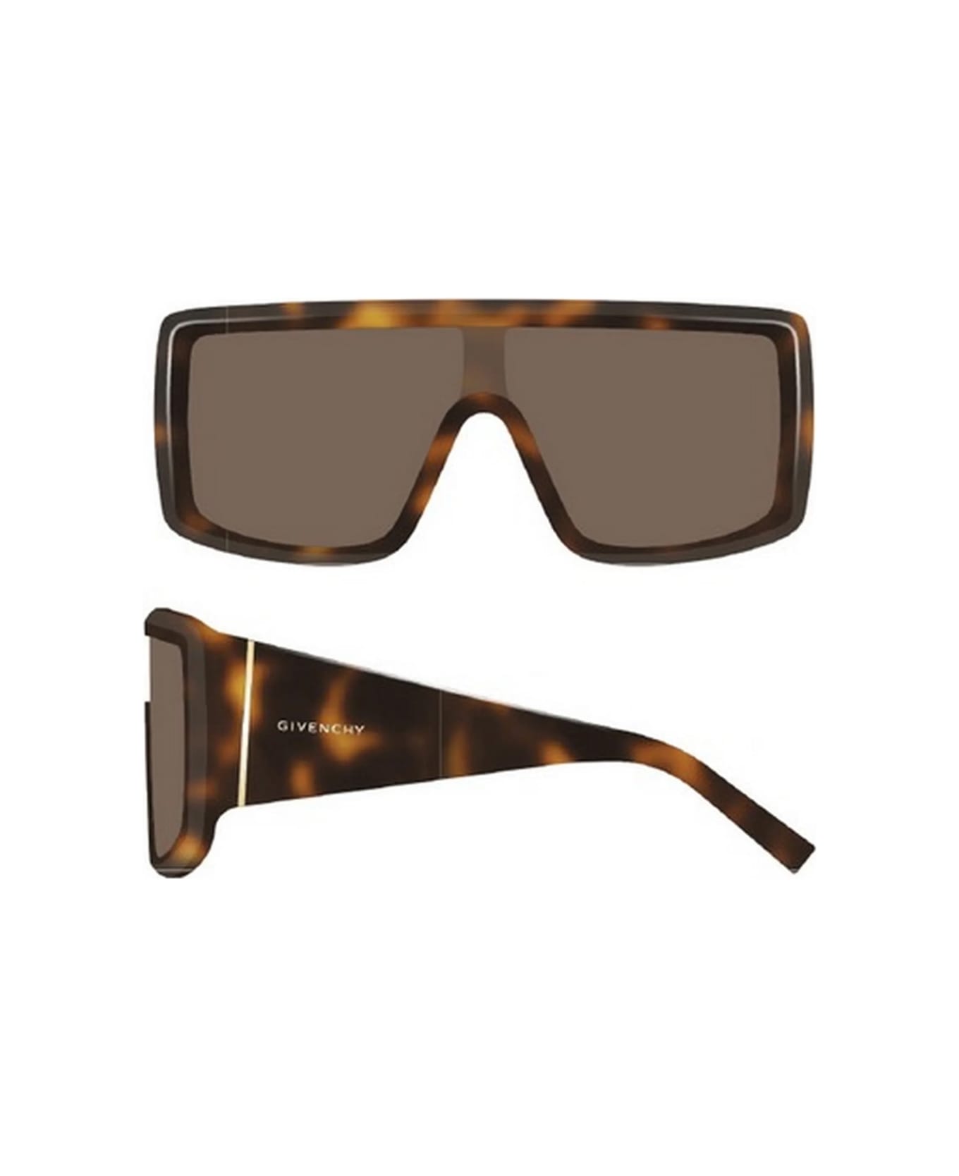 Givenchy Eyewear Givenchy Gv40126i Linea Square 53e Havana Sunglasses - Havana