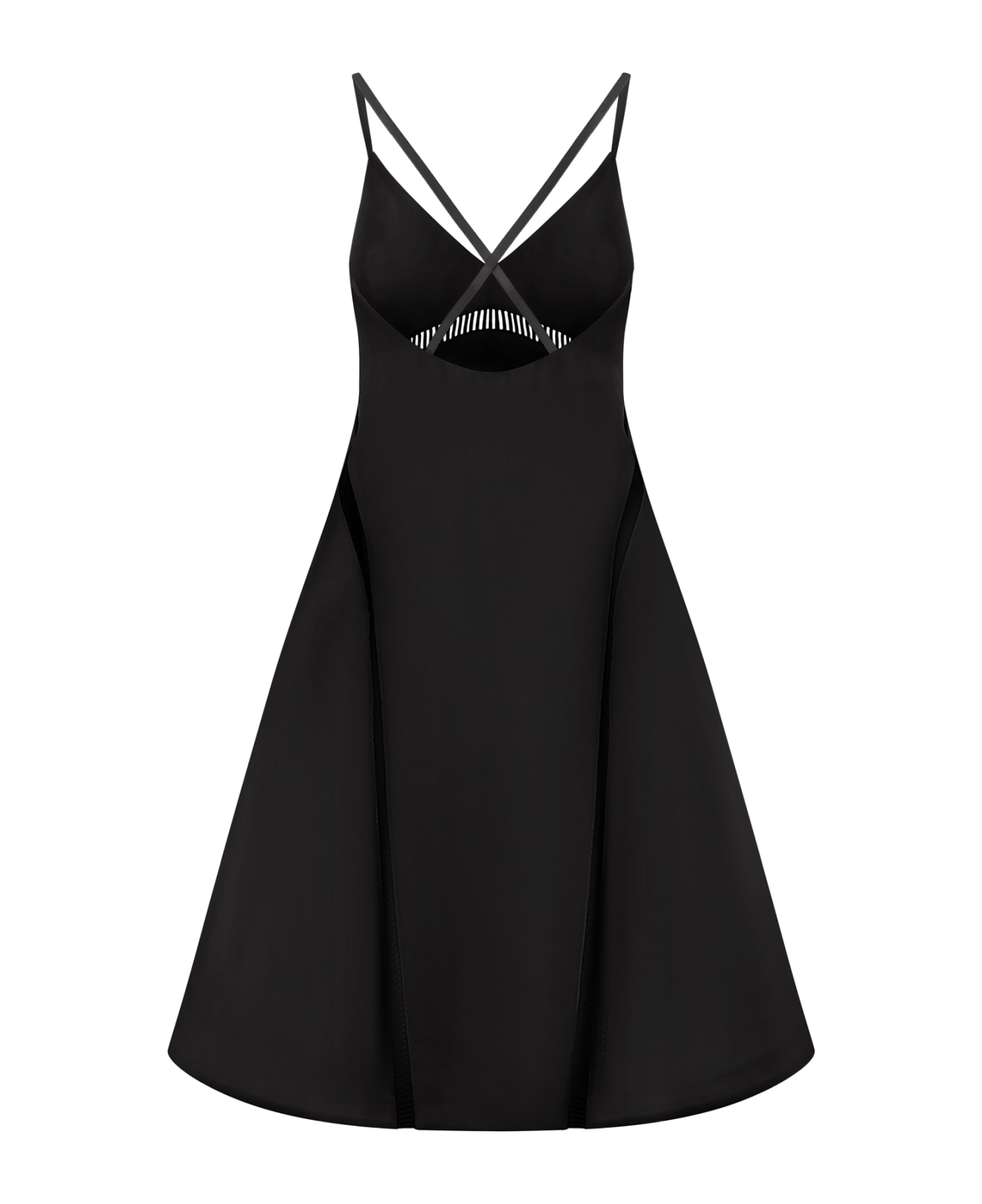 Sacai Double-faced Silk Cotton Dress - Black