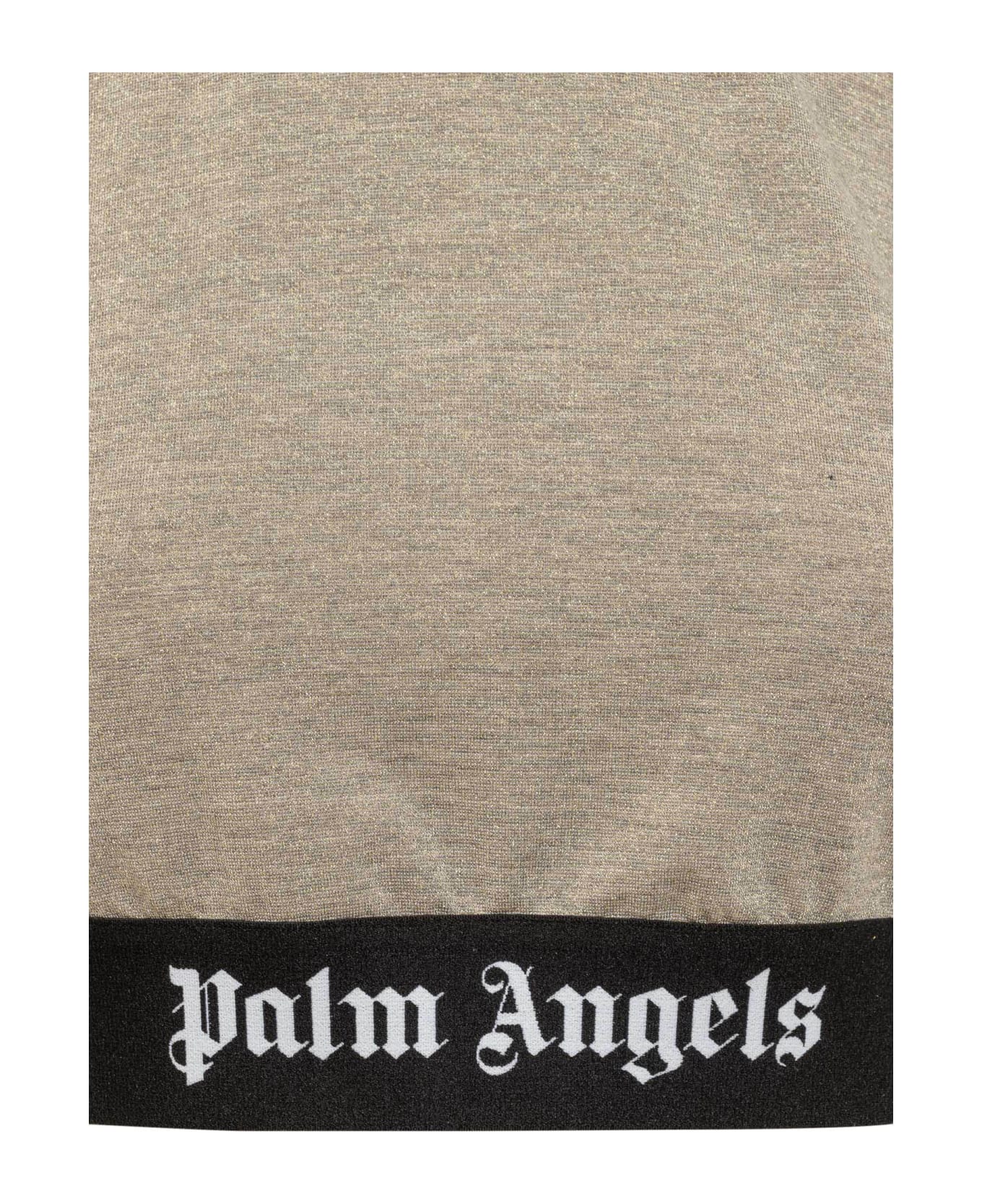 Palm Angels Lurex Logo Tape T-shirt - Gold Blac Tシャツ