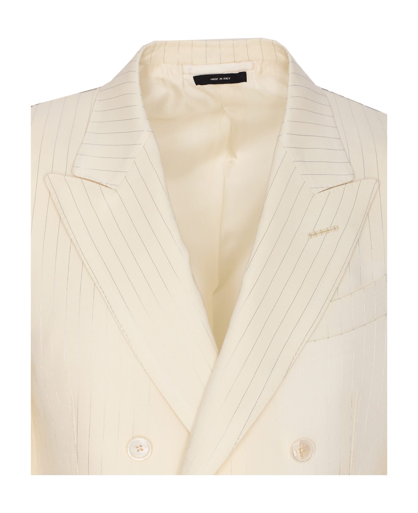 Tom Ford Organza Lurex Jacket - White