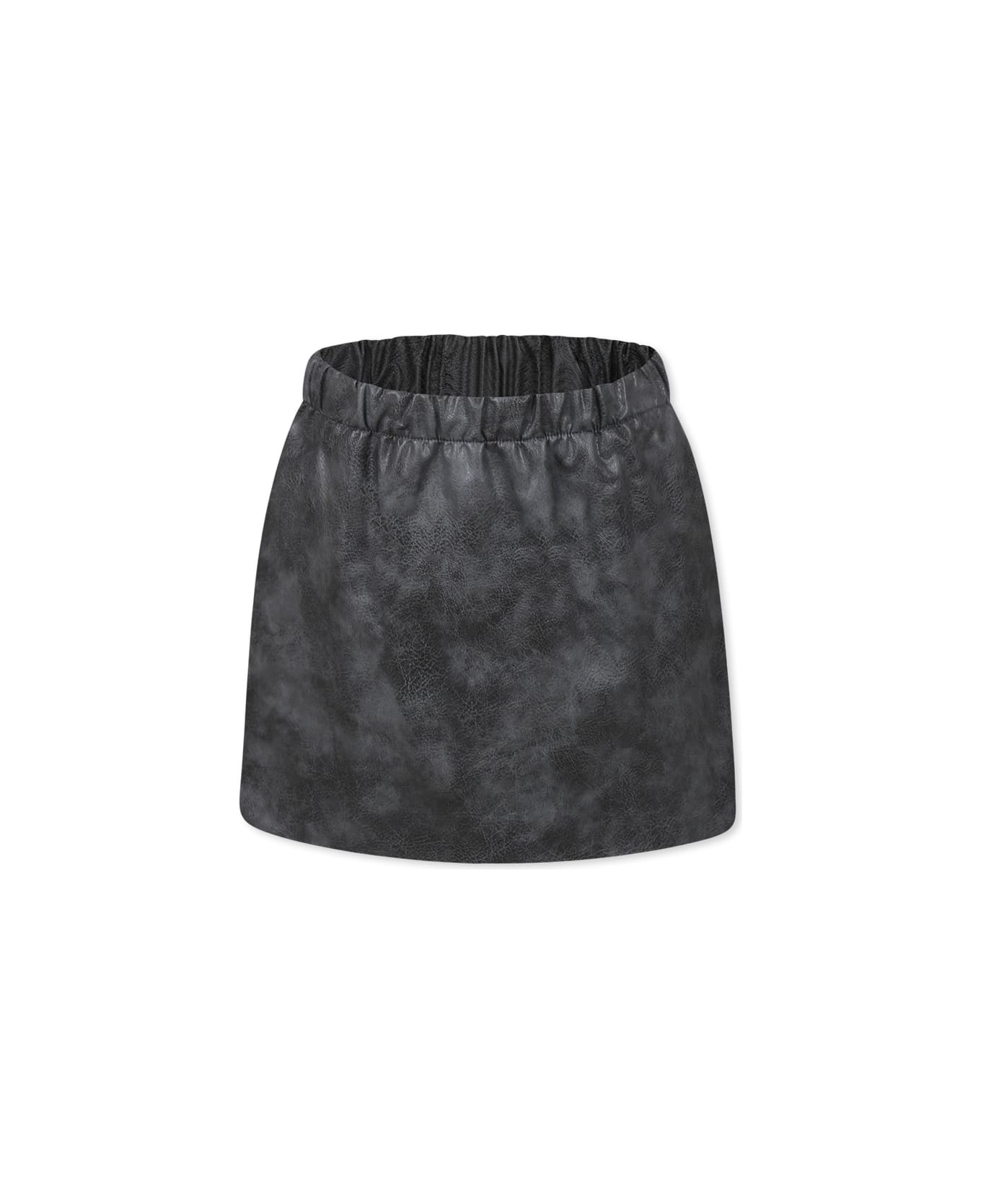 Douuod Grey Skirt For Girl With Logo - Grey
