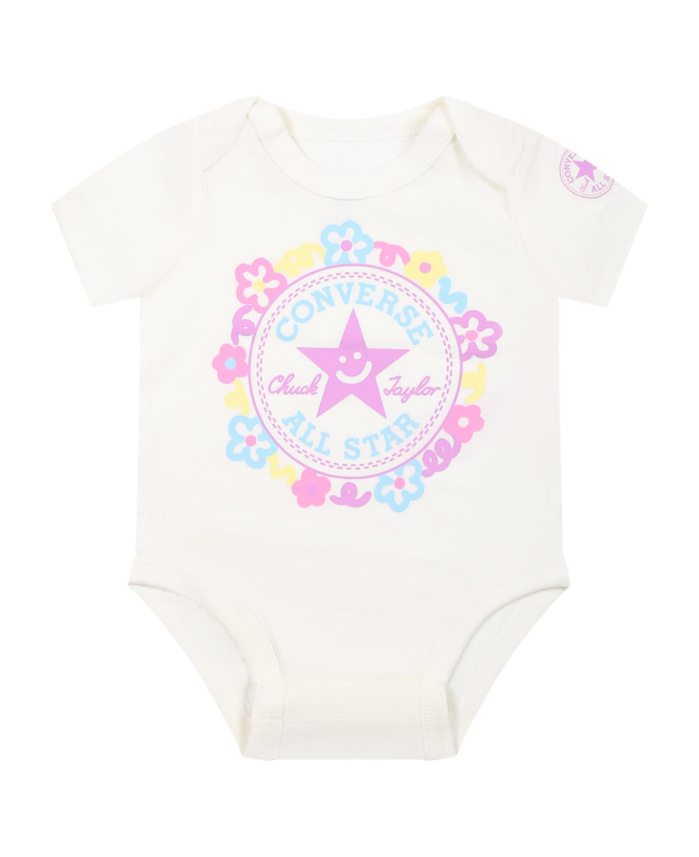 Converse Multicolor Set For Baby Girl With Logo And Print - Multicolor