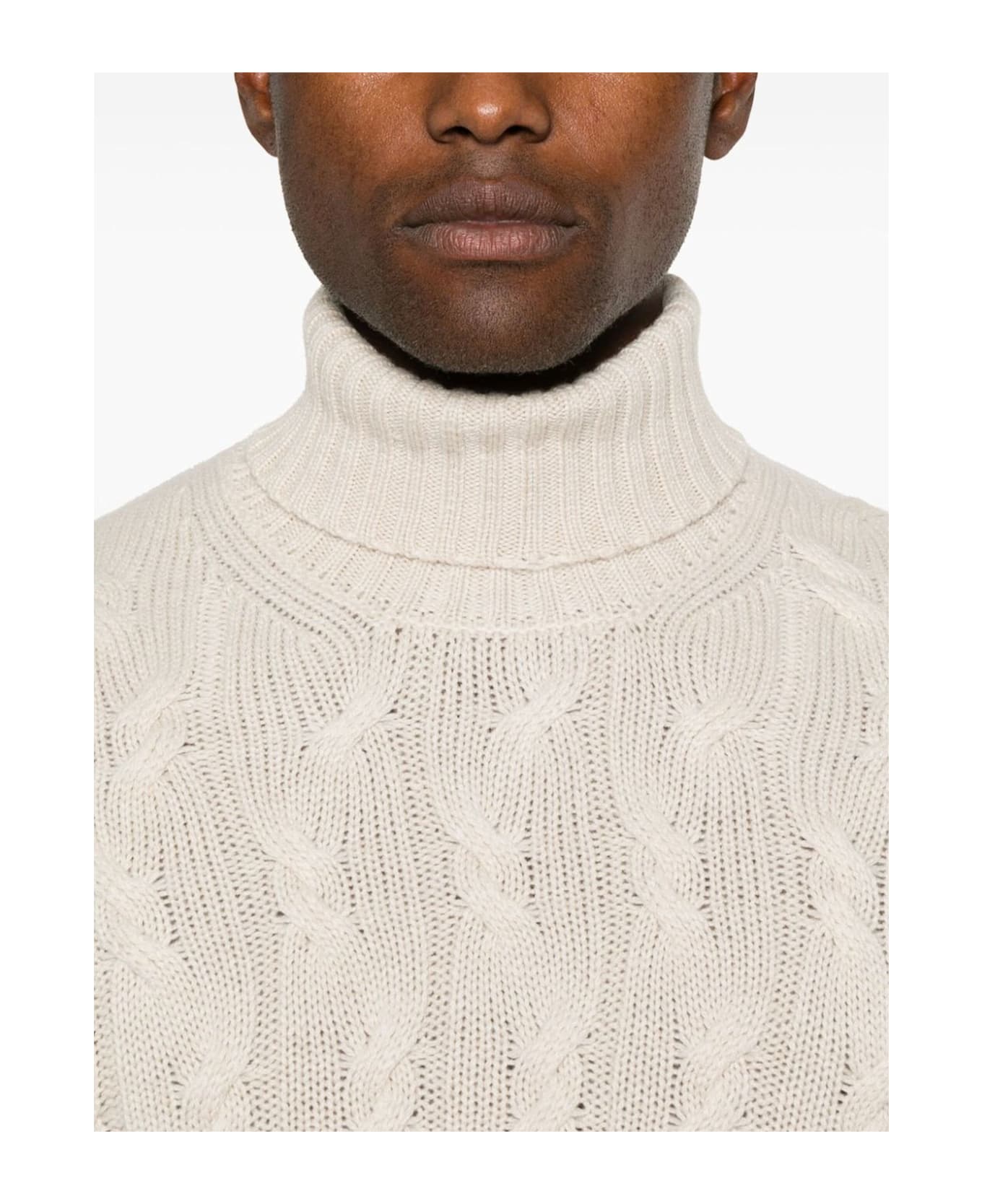 Drumohr Light Beige Cashmere Sweater - White