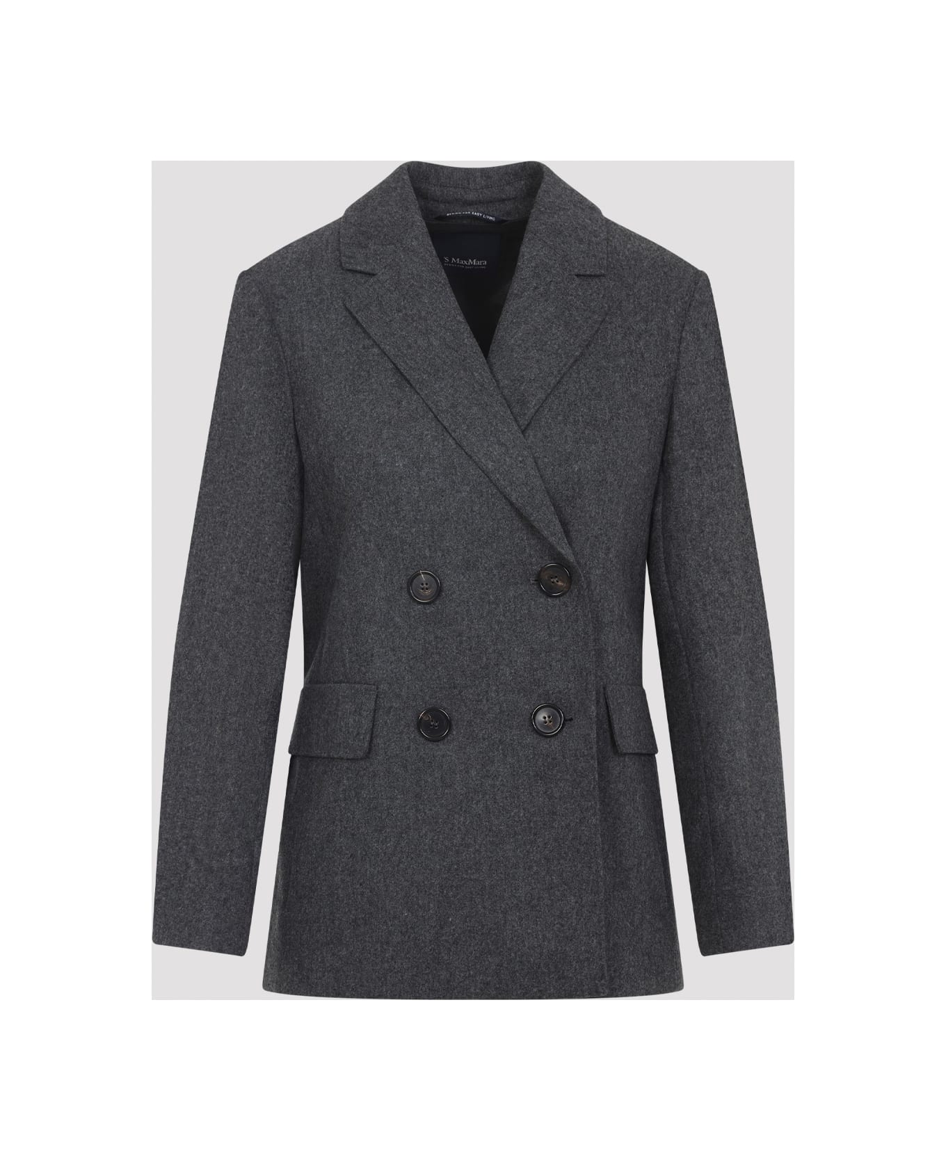 
S Max Mara Lena Flanell Jacket - Grigio Medio New