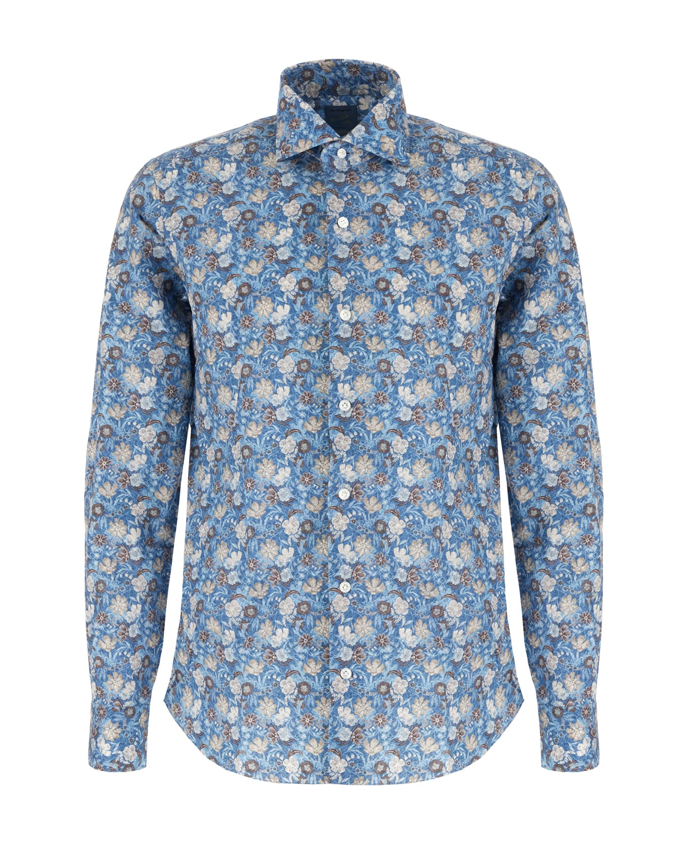 Barba Napoli Printed Cotton Shirt - FANTASIA BIANCA