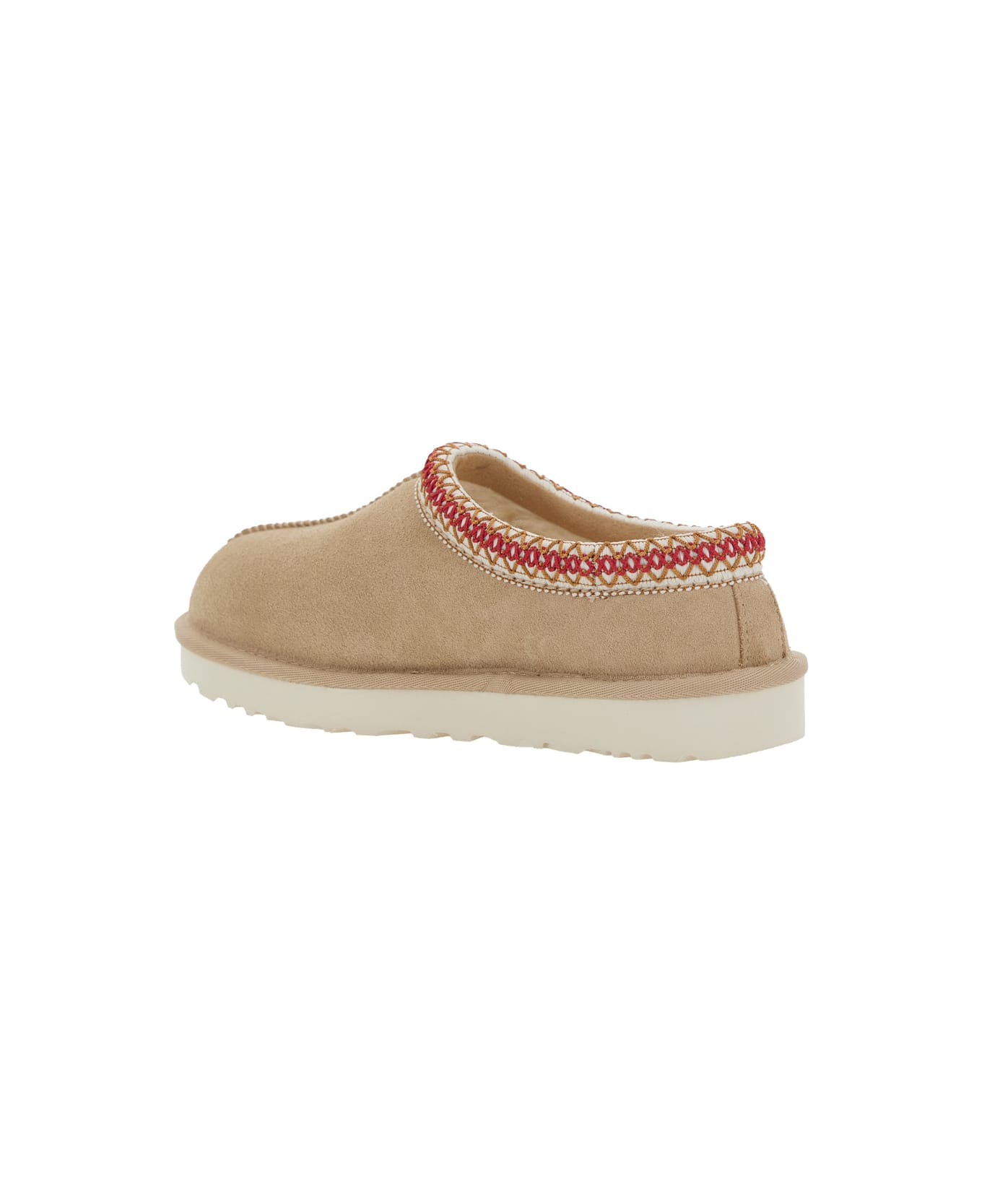 UGG Tasman Beige Plaited Hem Mules In Suede Woman - Beige