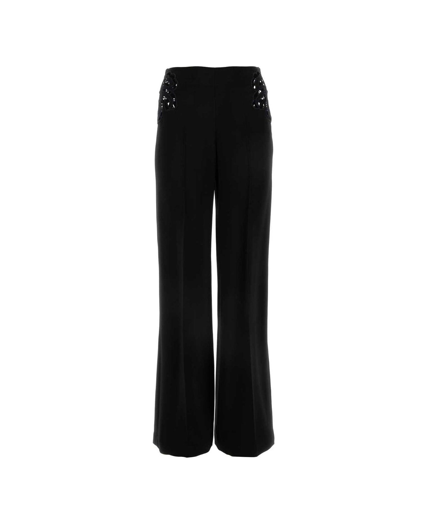 Stella McCartney Broderie-anglaise Tailored Trousers - Black