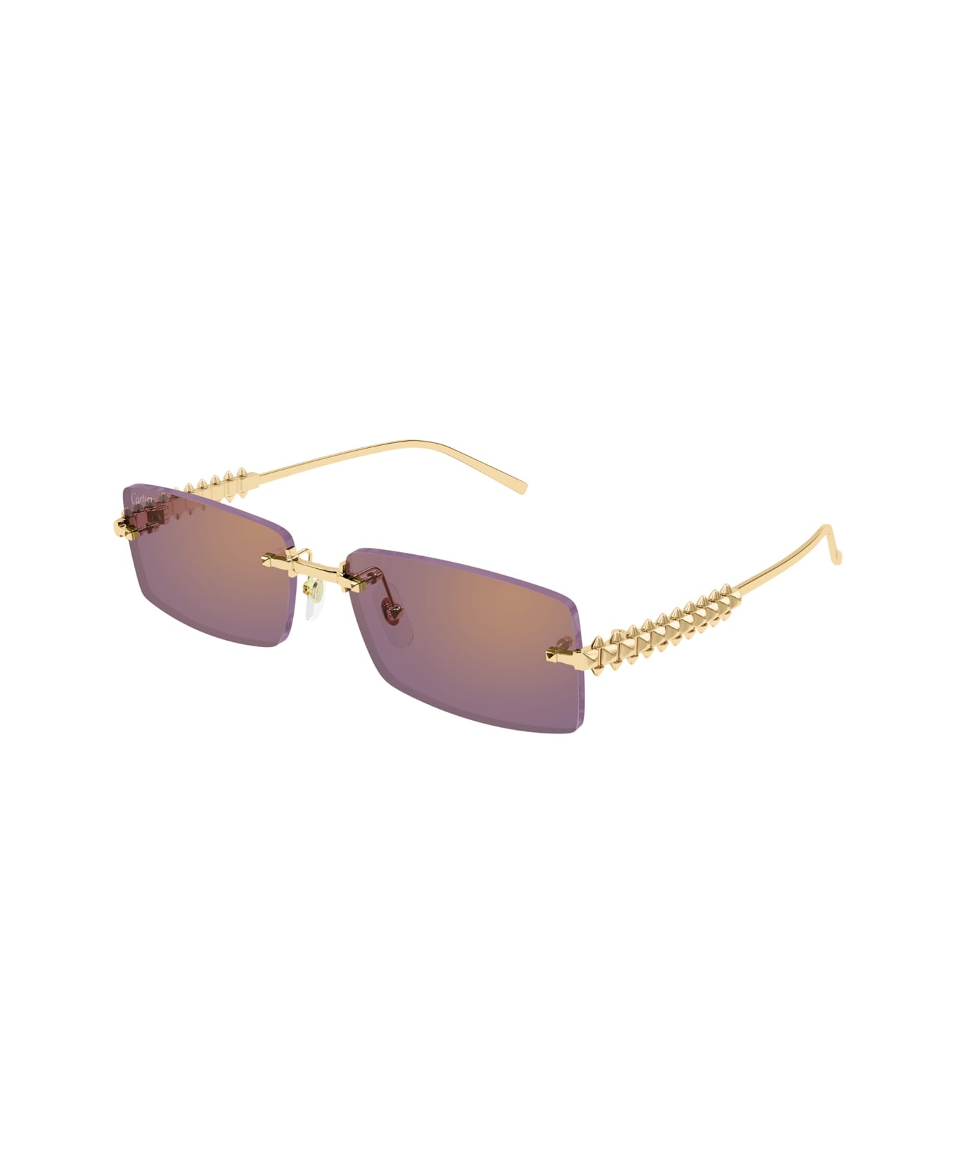 Cartier Eyewear Cartier Ct0604s Clash De Cartier 003 Gold Violet Sunglasses - Oro