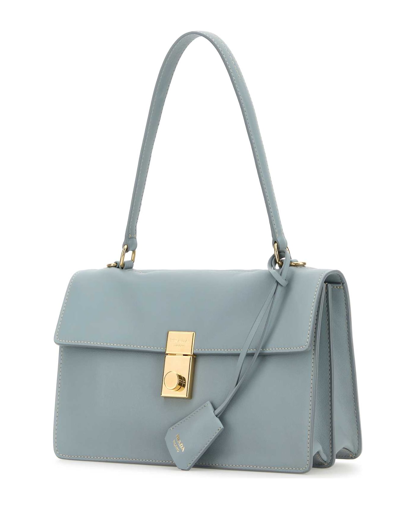 Prada Powder Blue Leather Handbag - OPALINE