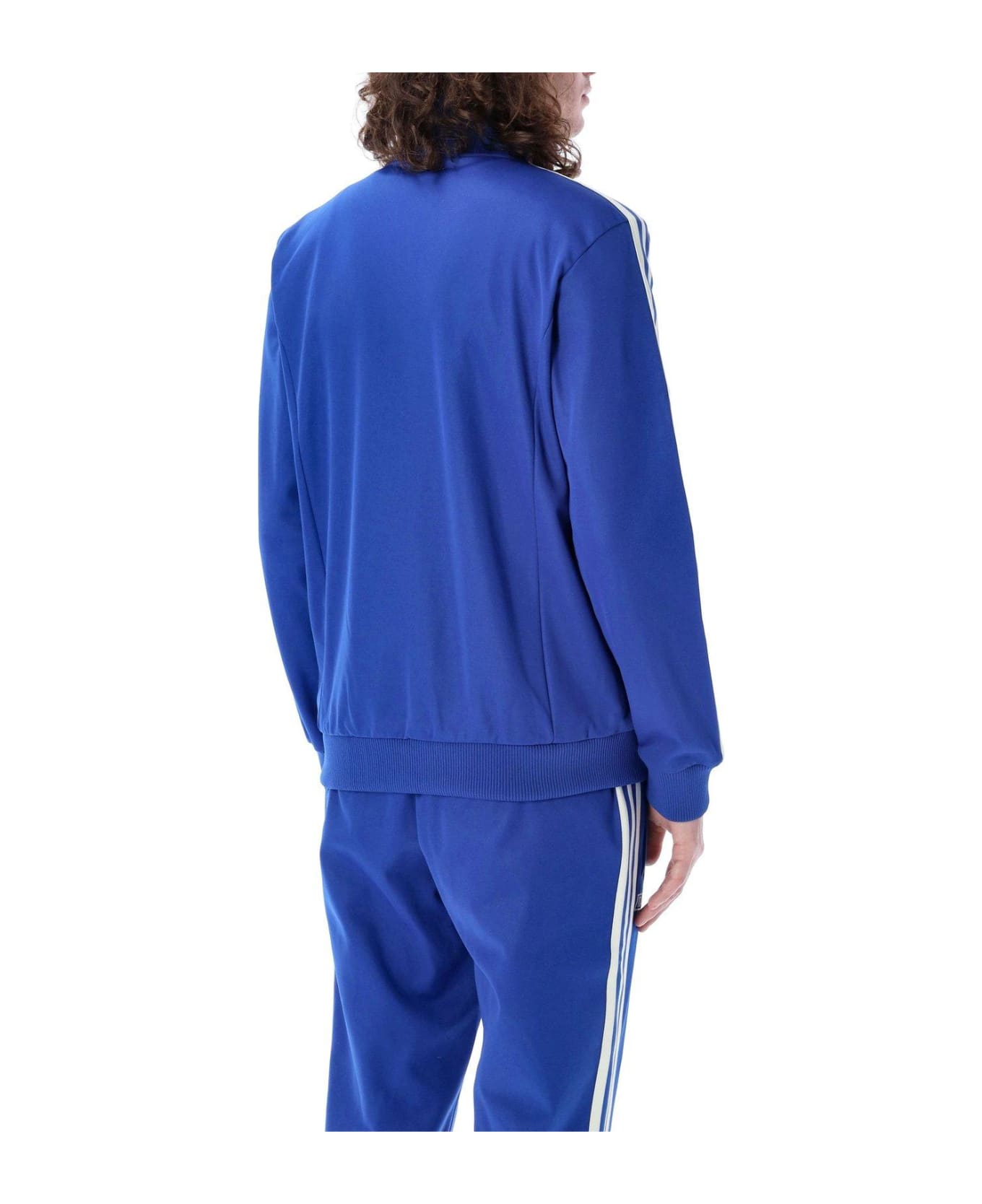 Adidas Originals Zip-up High Neck Sweatshirt - Gnawed Blue