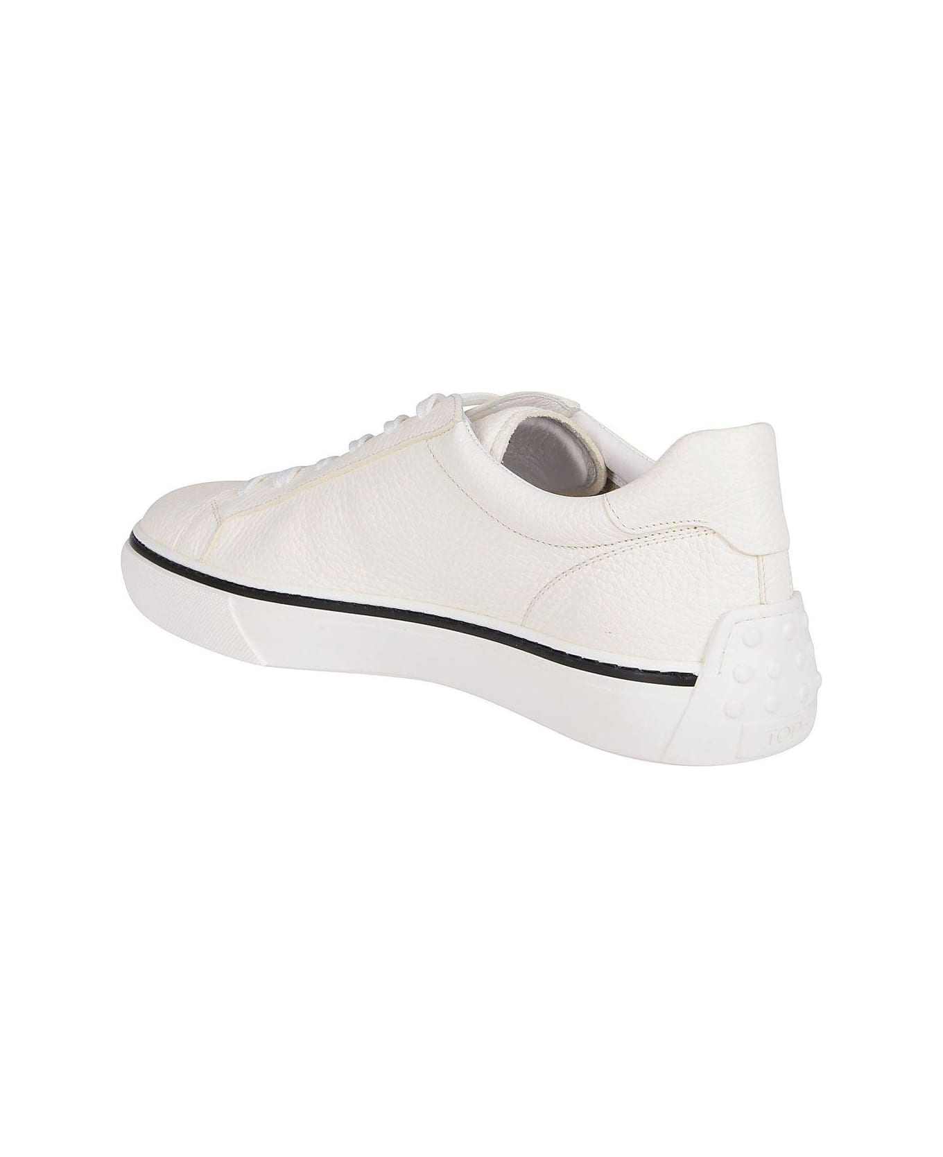 Tod's Contrasting Stripe Low-top Sneakers - White