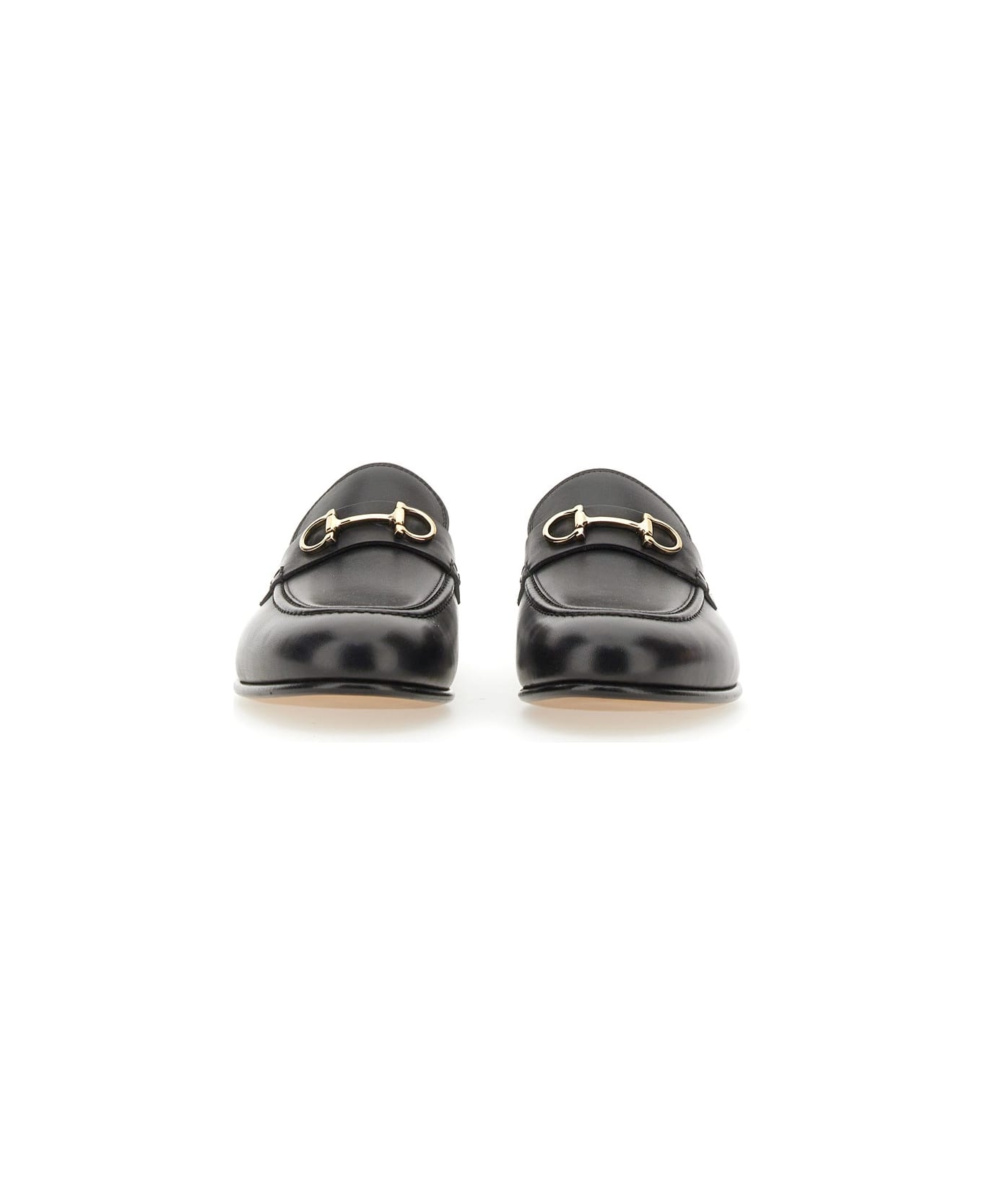 Ferragamo Moccasin Mule Gancini - NERO