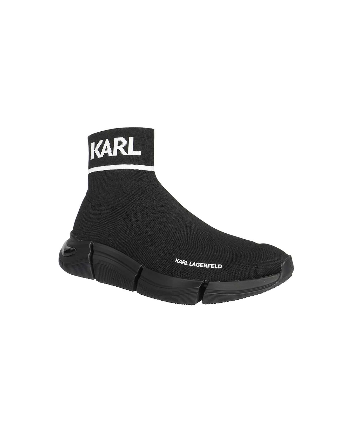 Karl Lagerfeld Knitted Sock-sneakers - black