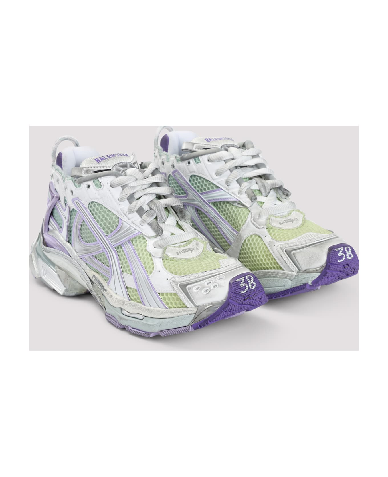 Balenciaga Runner Sneakers - White Gry Purple