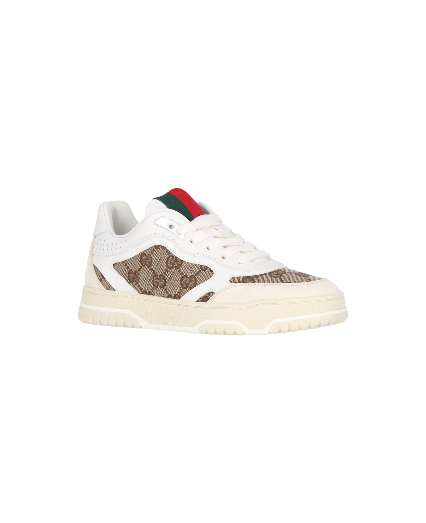 Gucci 're-web' Sneakers - IVORY/BEIGE EBONY