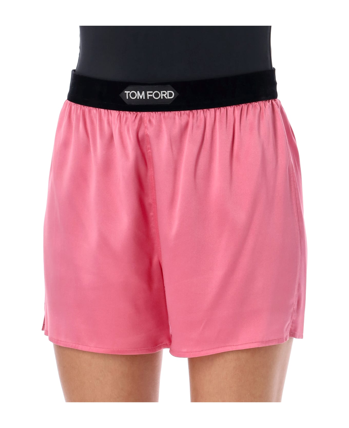 Tom Ford Stretch Silk Satin Boxer Shorts - PINK