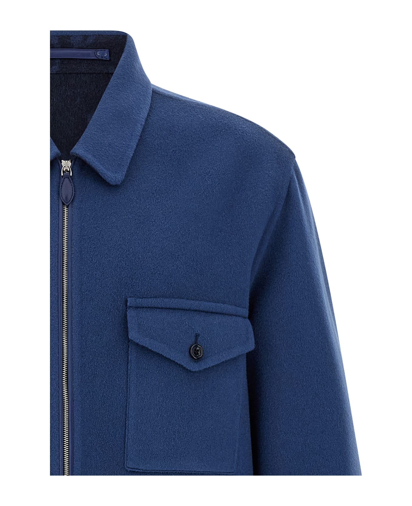 Berluti Double Cloth Overshirt - Blue
