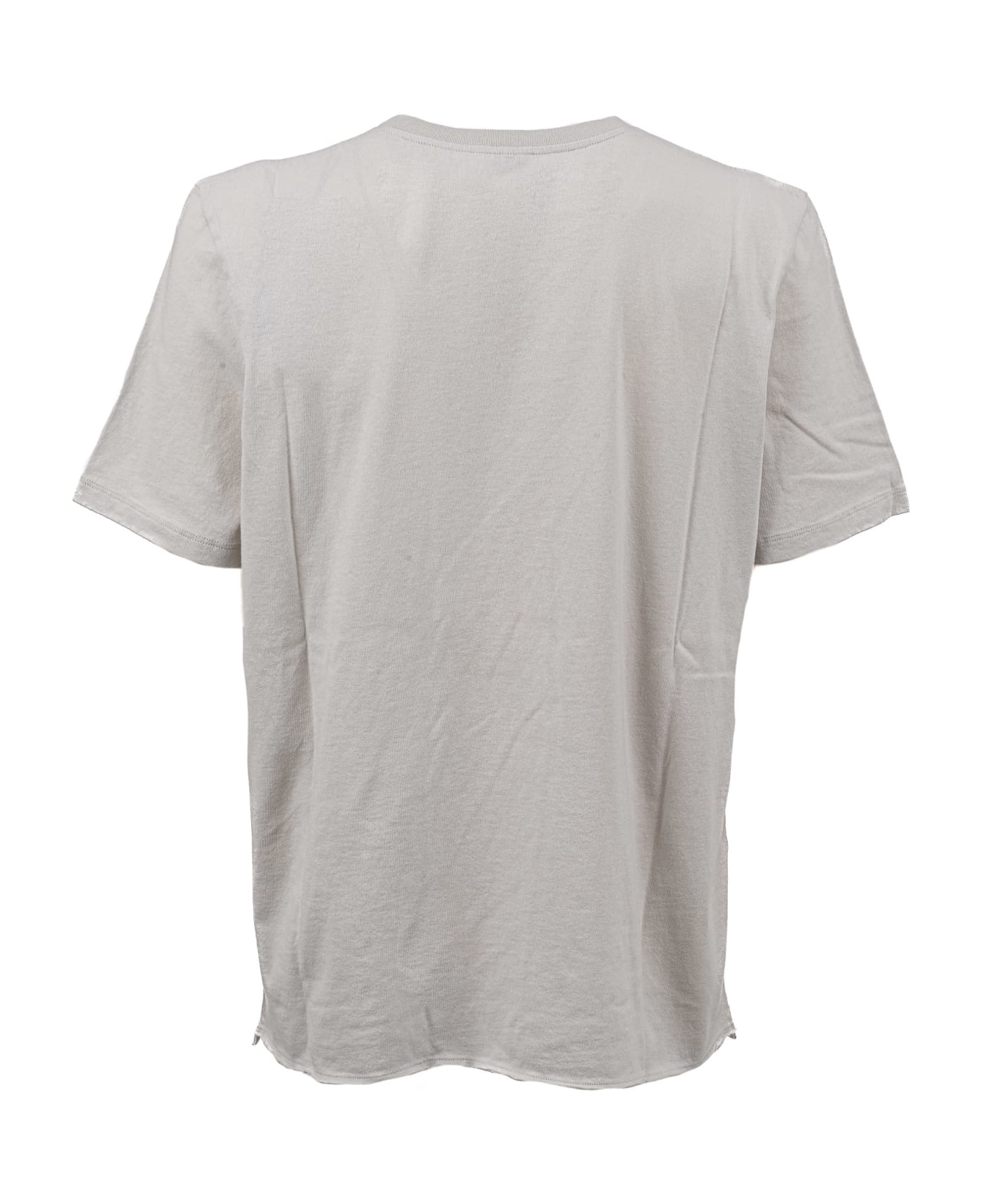 Saint Laurent Round Neck T-Shirt - WHITE VINTAGE