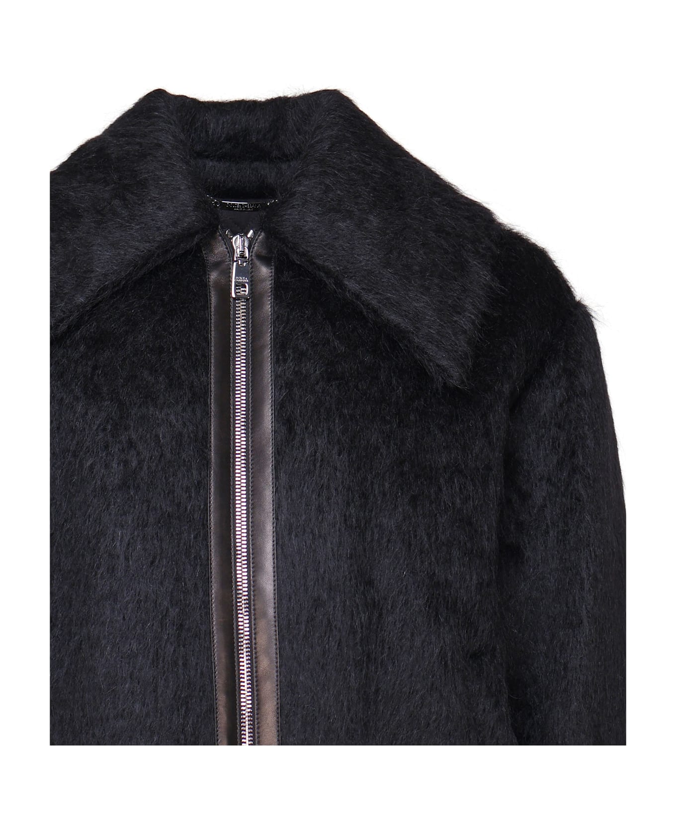 Dolce & Gabbana Virgin Wool And Mohair Bomber Jacket - Black