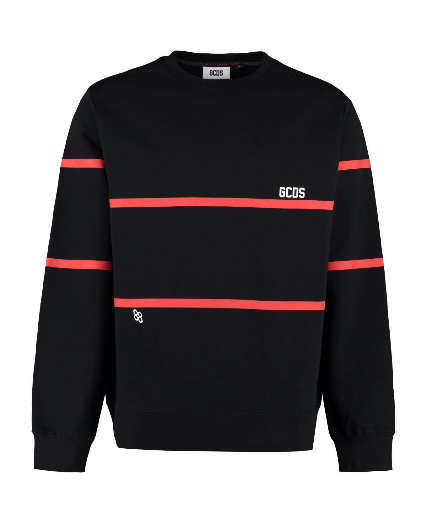 GCDS Cotton Crew-neck Sweatshirt - black