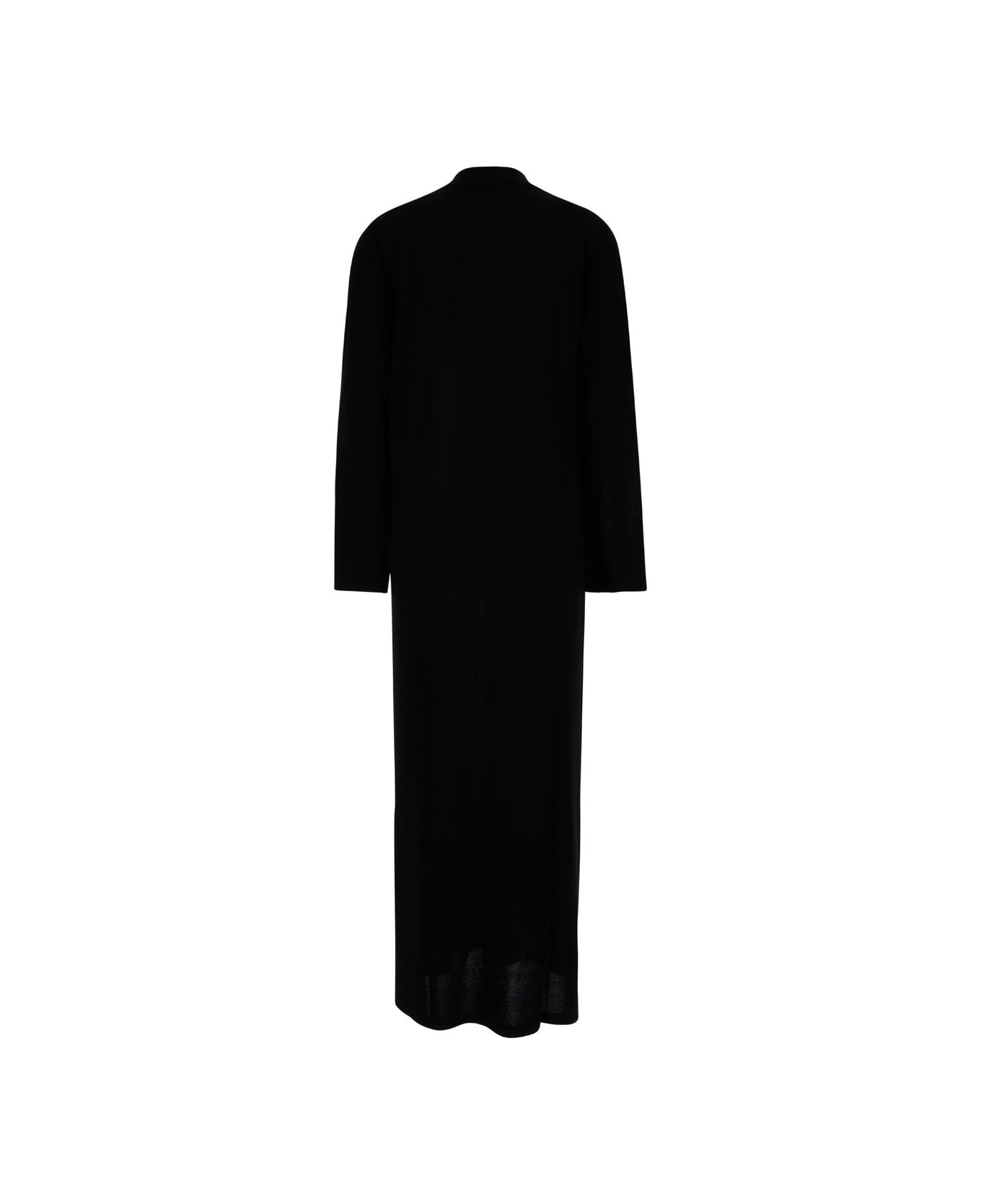 Parosh Maxi Black Skirt With V Neckline In Viscose Blend Woman - Black