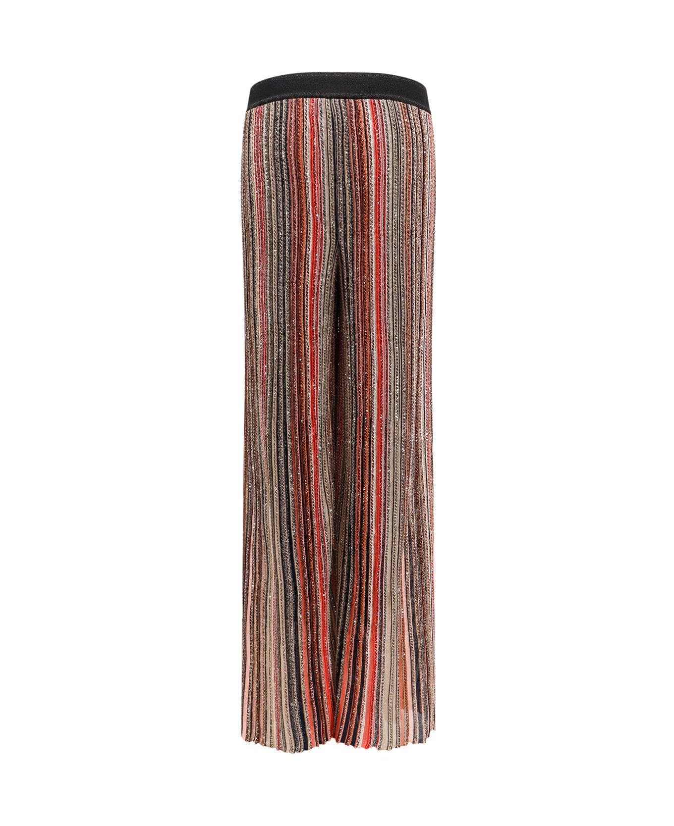 Missoni Sequins Striped Knit Trousers - MultiColour