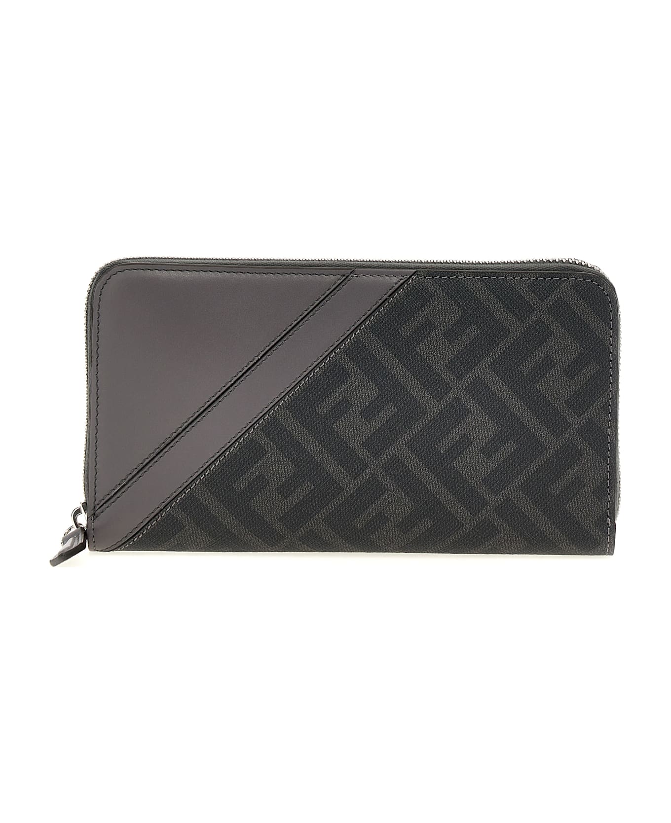 Fendi 'zip Around Fendi Diagonal' Wallet - ACCIAIOPALLADIO