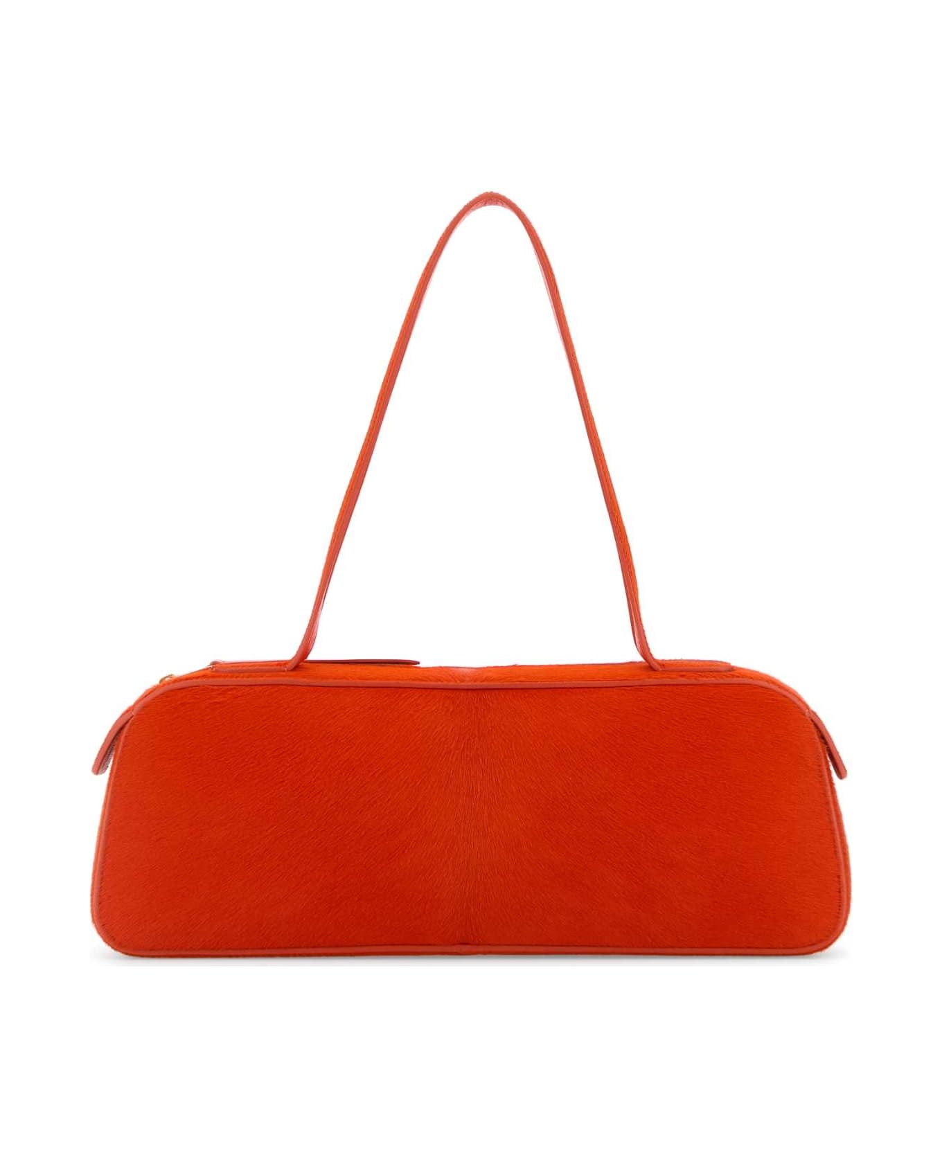 Khaite Orange Calf Hair Simona Shoulder Bag - PERSIMMON