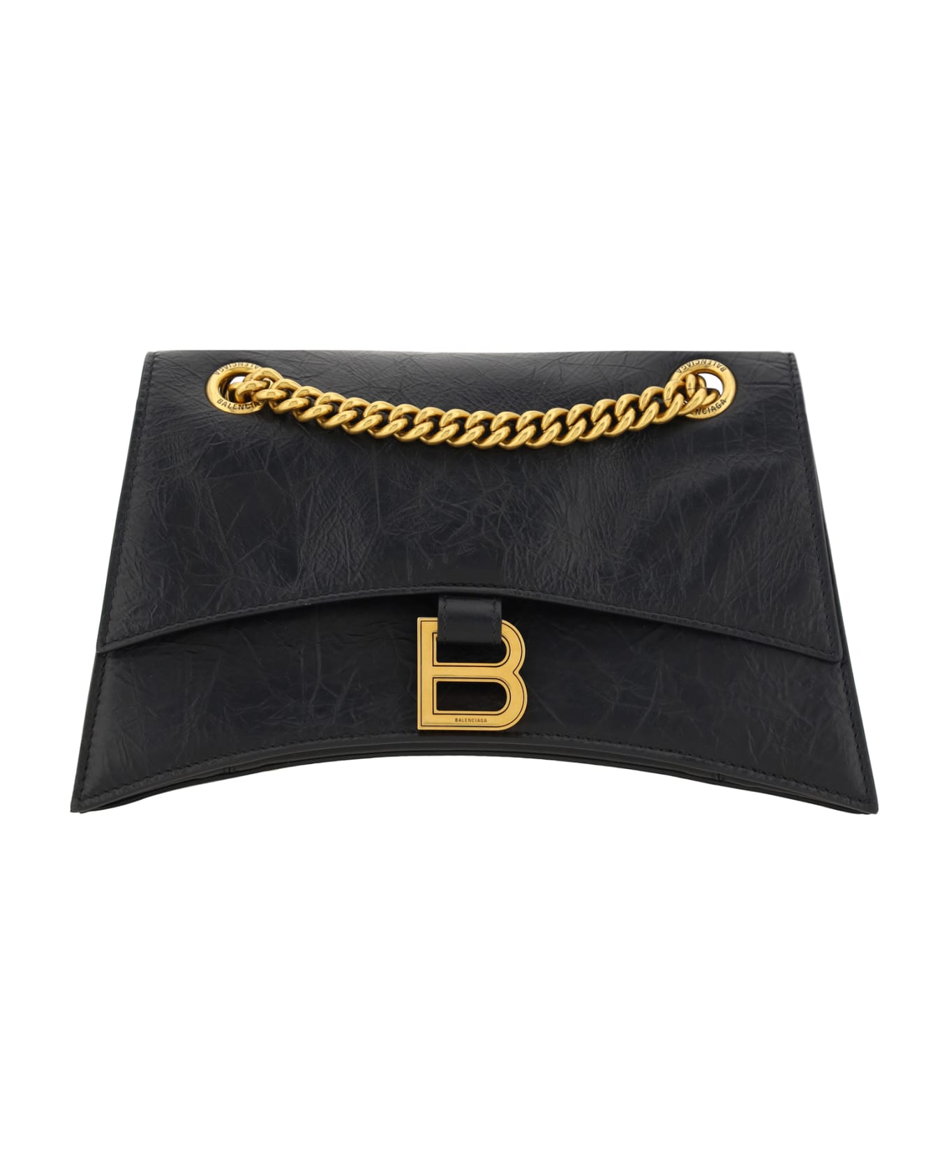 Balenciaga Crush Small Shoulder Bag - Black ショルダーバッグ
