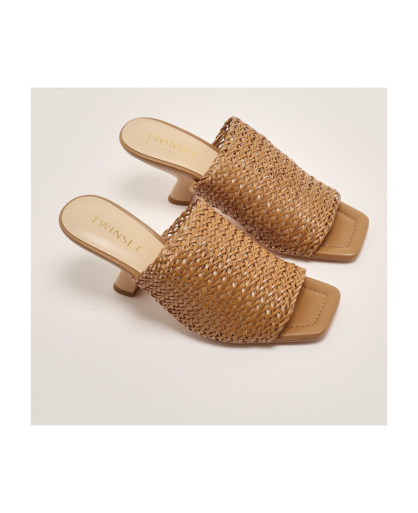 TwinSet Sandalo Intreccio Sandal - NATURALE サンダル