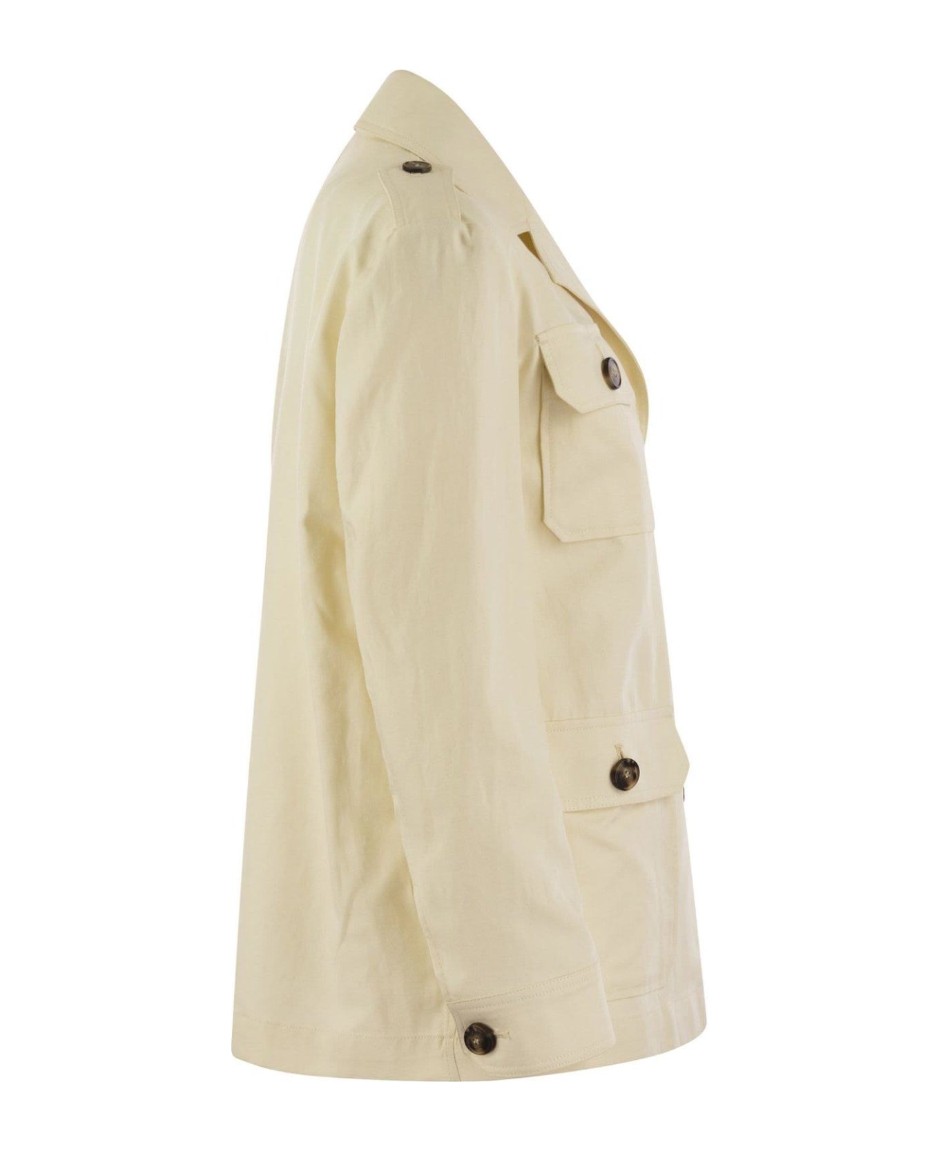 Weekend Max Mara Buttoned Long-sleeved Jacket - Crema