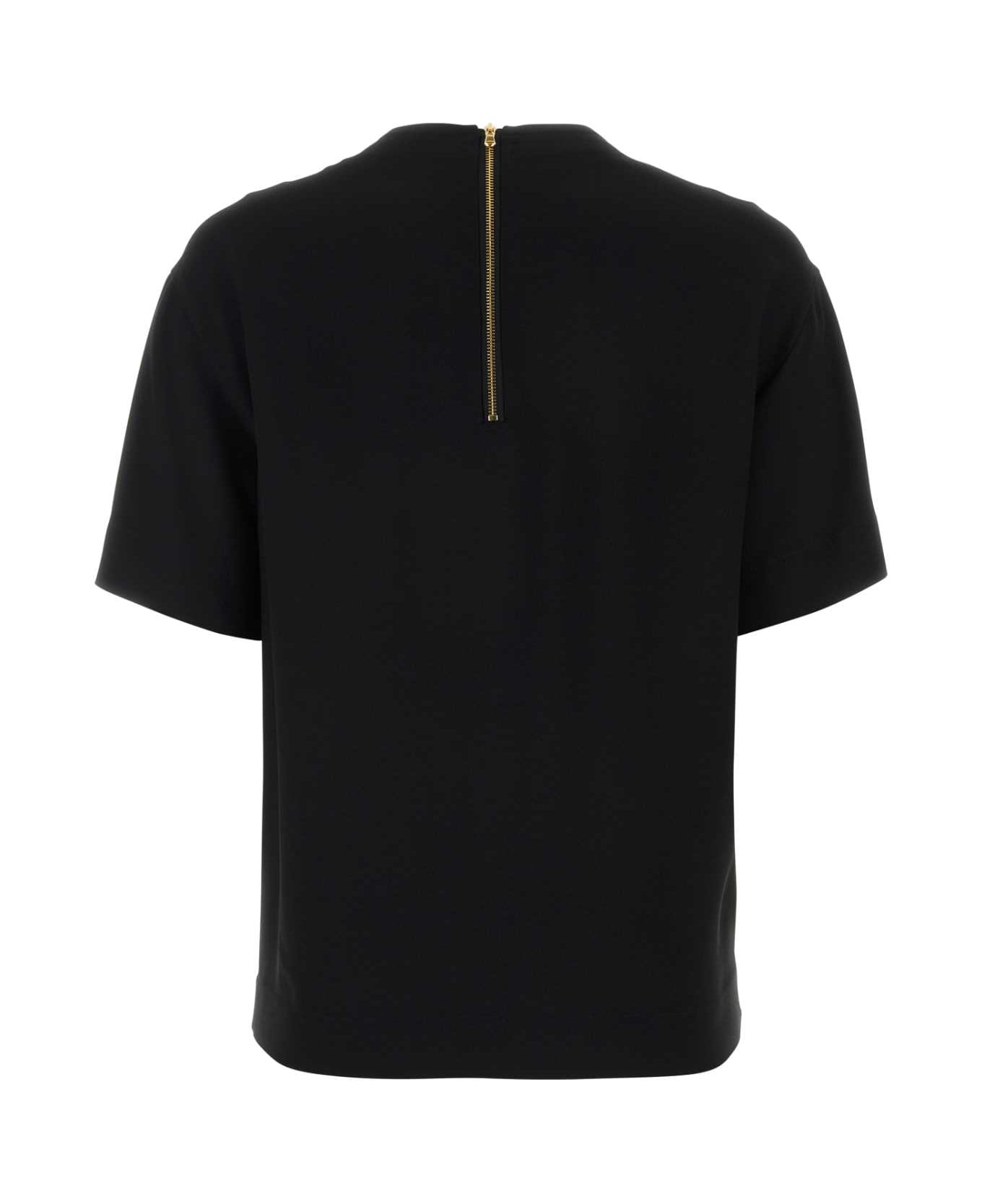 Moschino Black Crepe T-shirt - FANTASIANERO Tシャツ