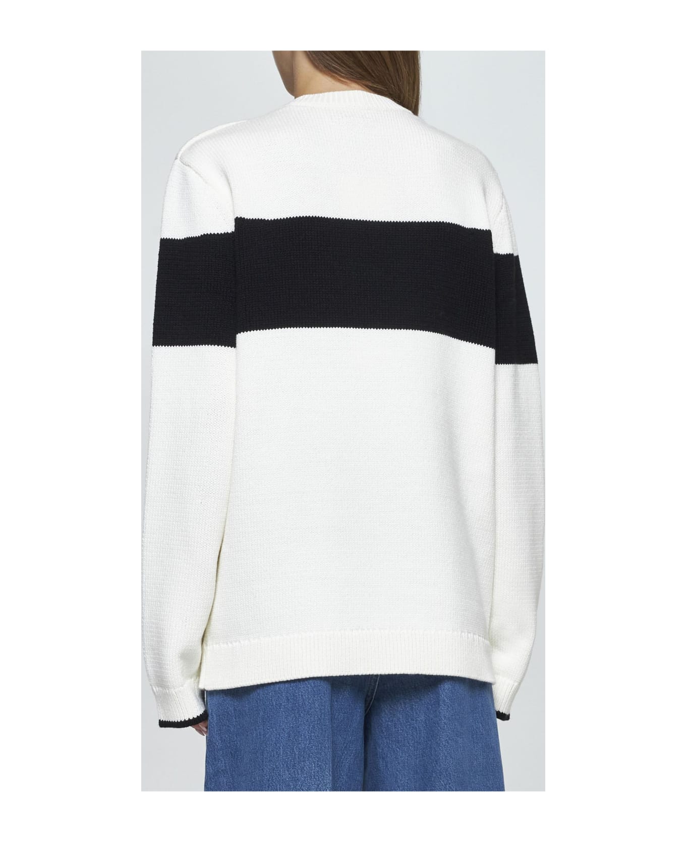 Totême Cotton-blend Sweater - Bianco